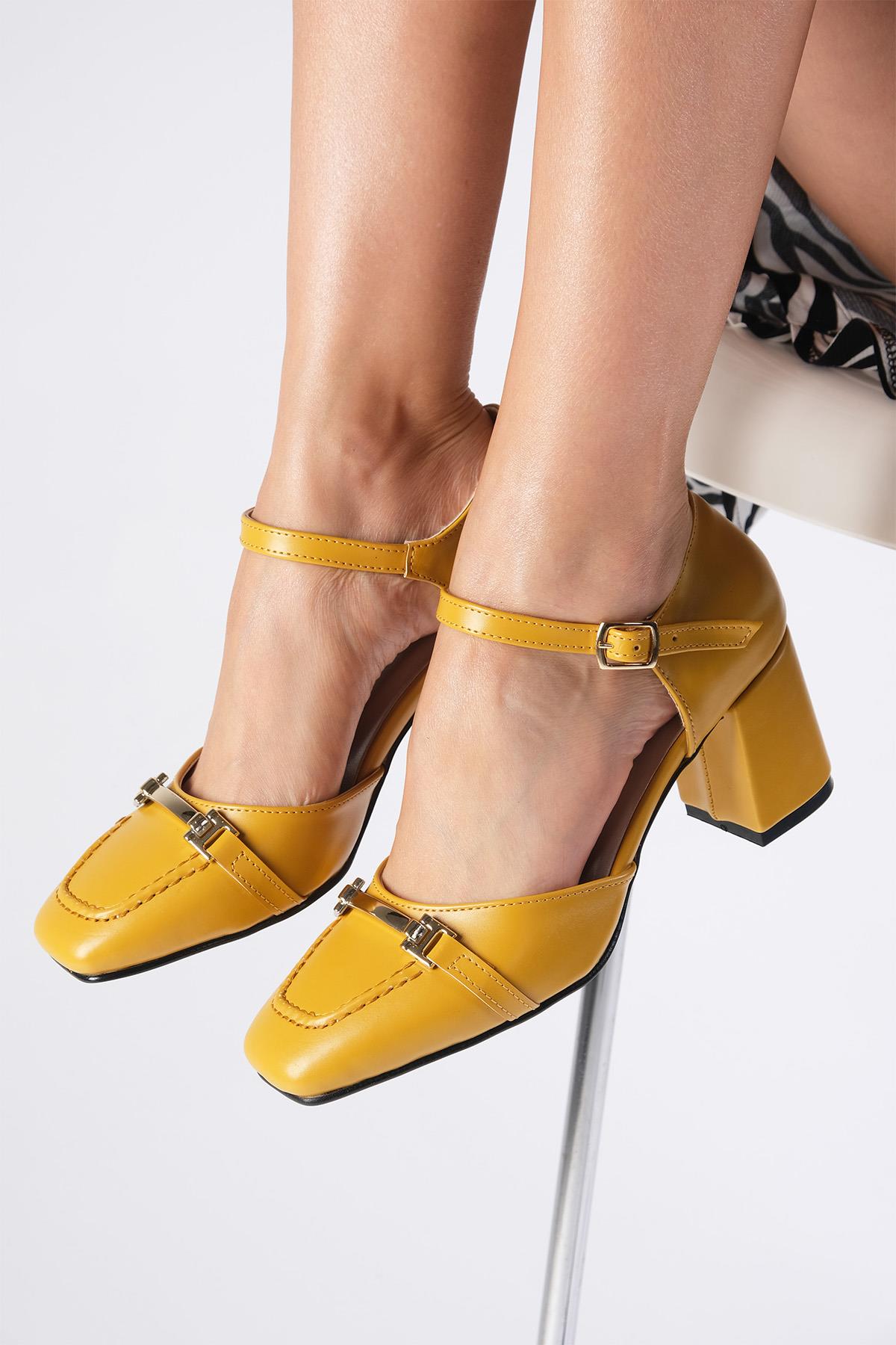 Avila Hardal Rengi Topuklu Ayakkabı