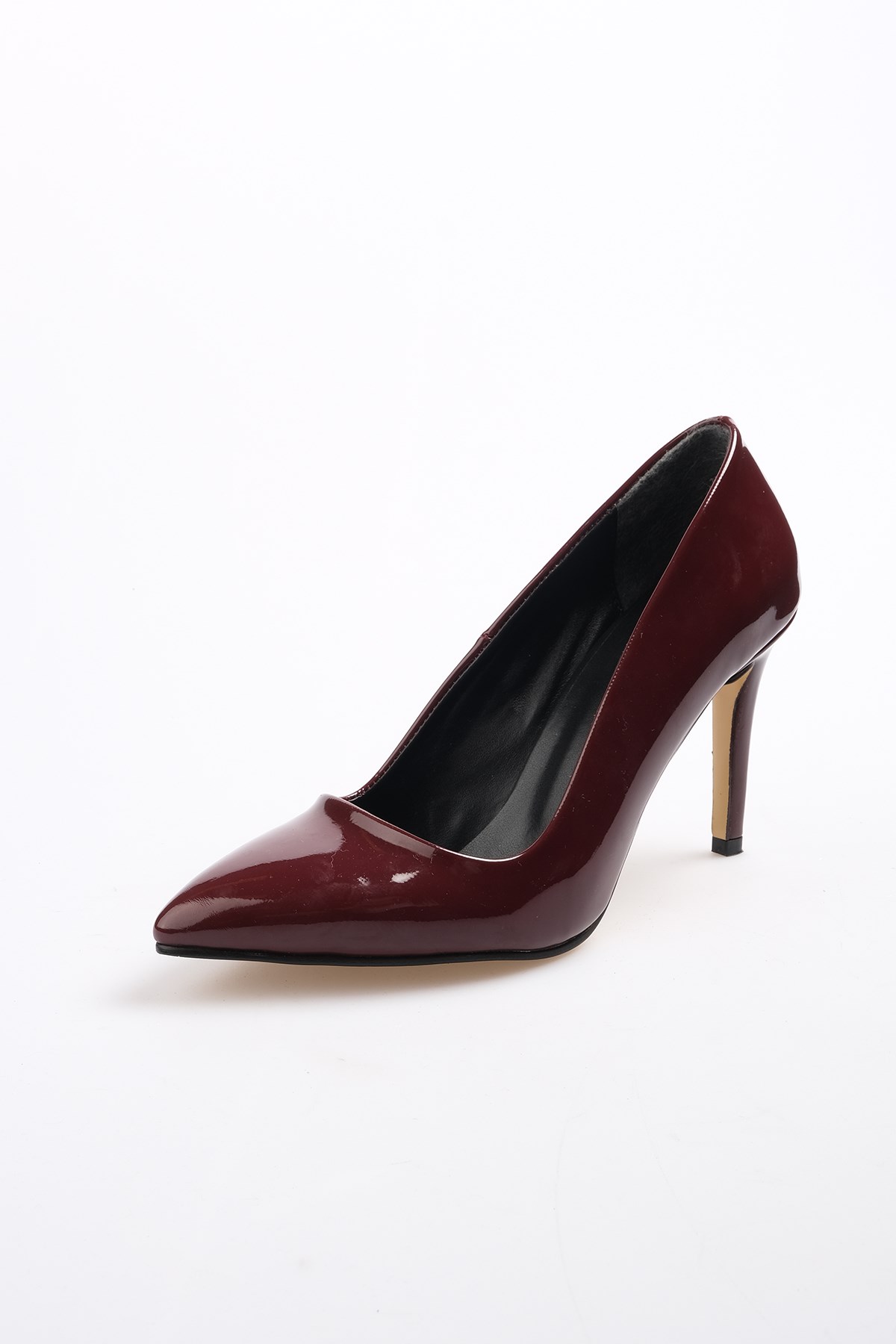 Basic Bordo Renk Rugan Stiletto