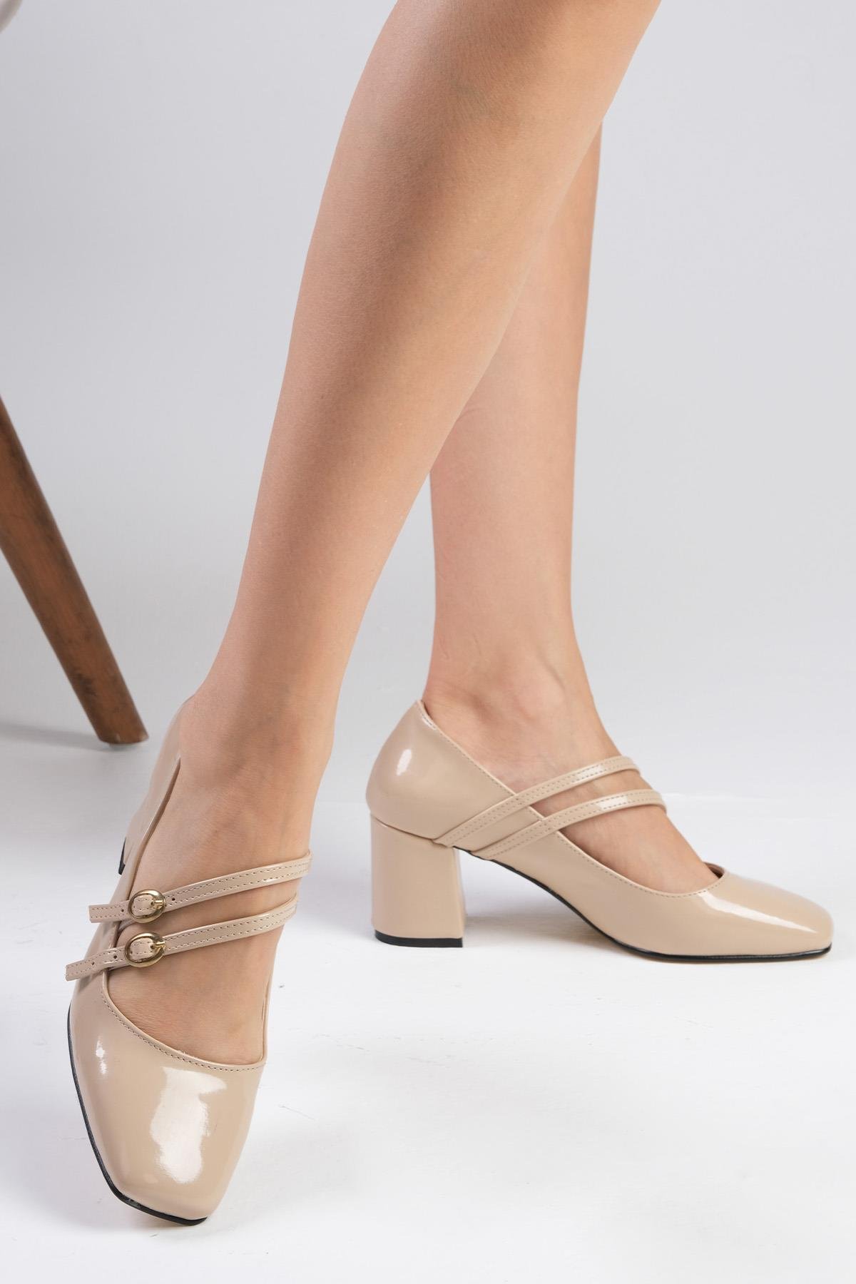 Beatrice Ten Rengi Rugan Topuklu Ayakkabı