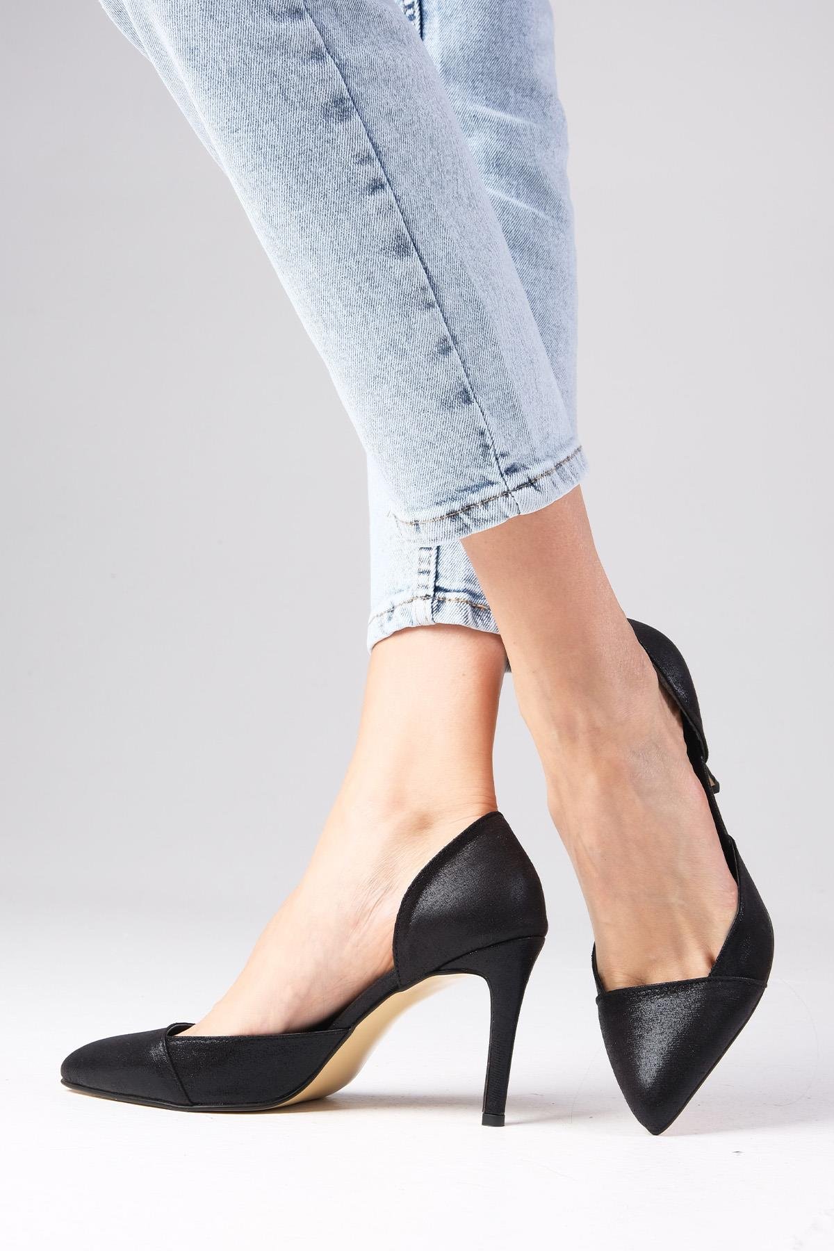 Brien Siyah Renk Abiye Stiletto