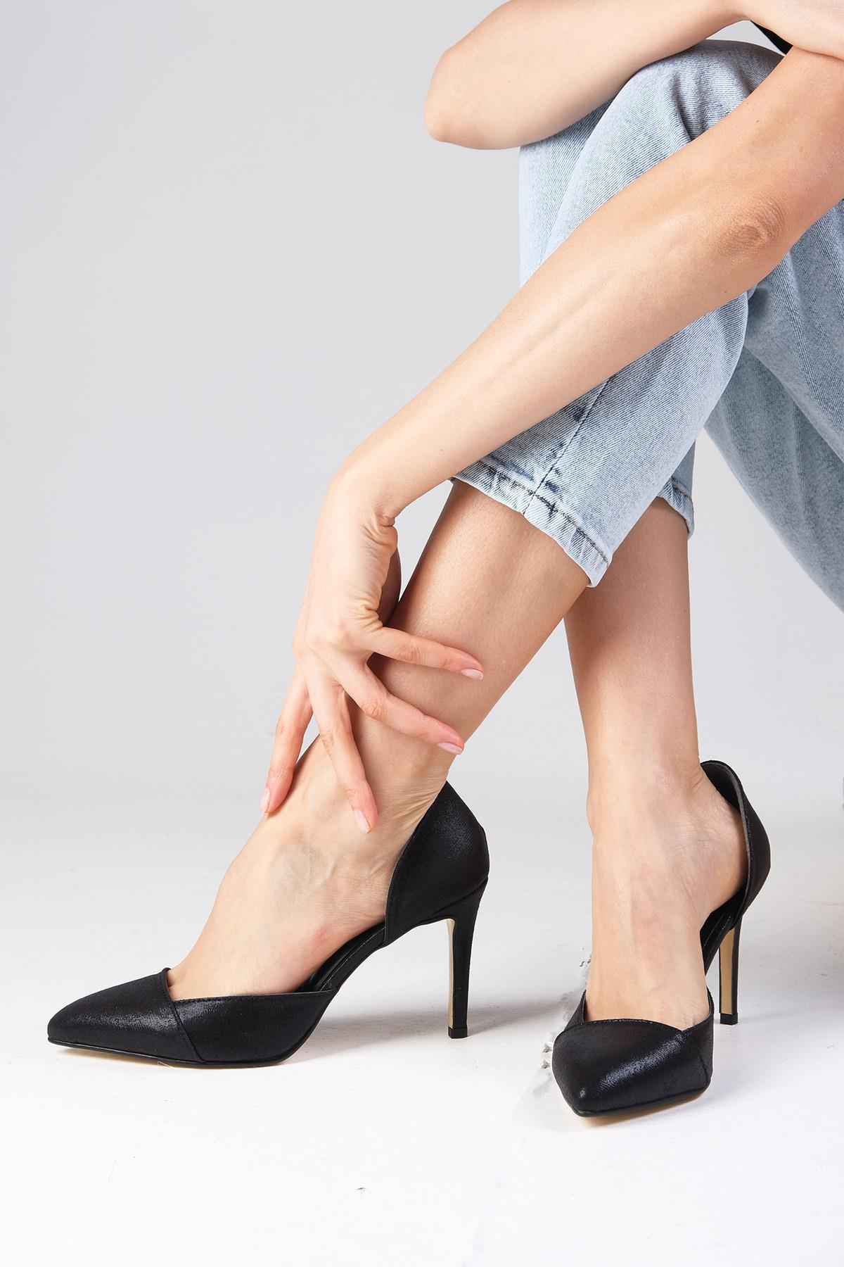 Brien Siyah Renk Abiye Stiletto