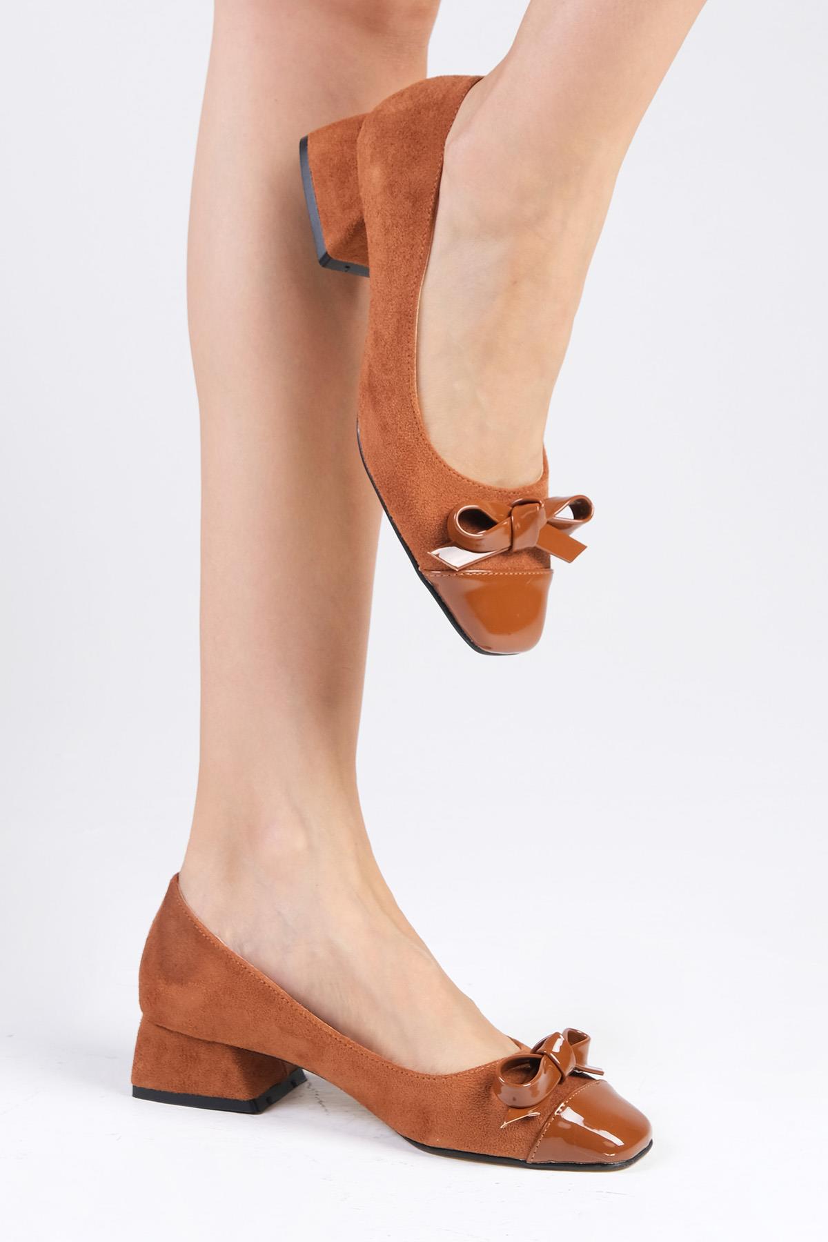 Cassidy Taba Renk Kısa Topuklu Ayakkabı