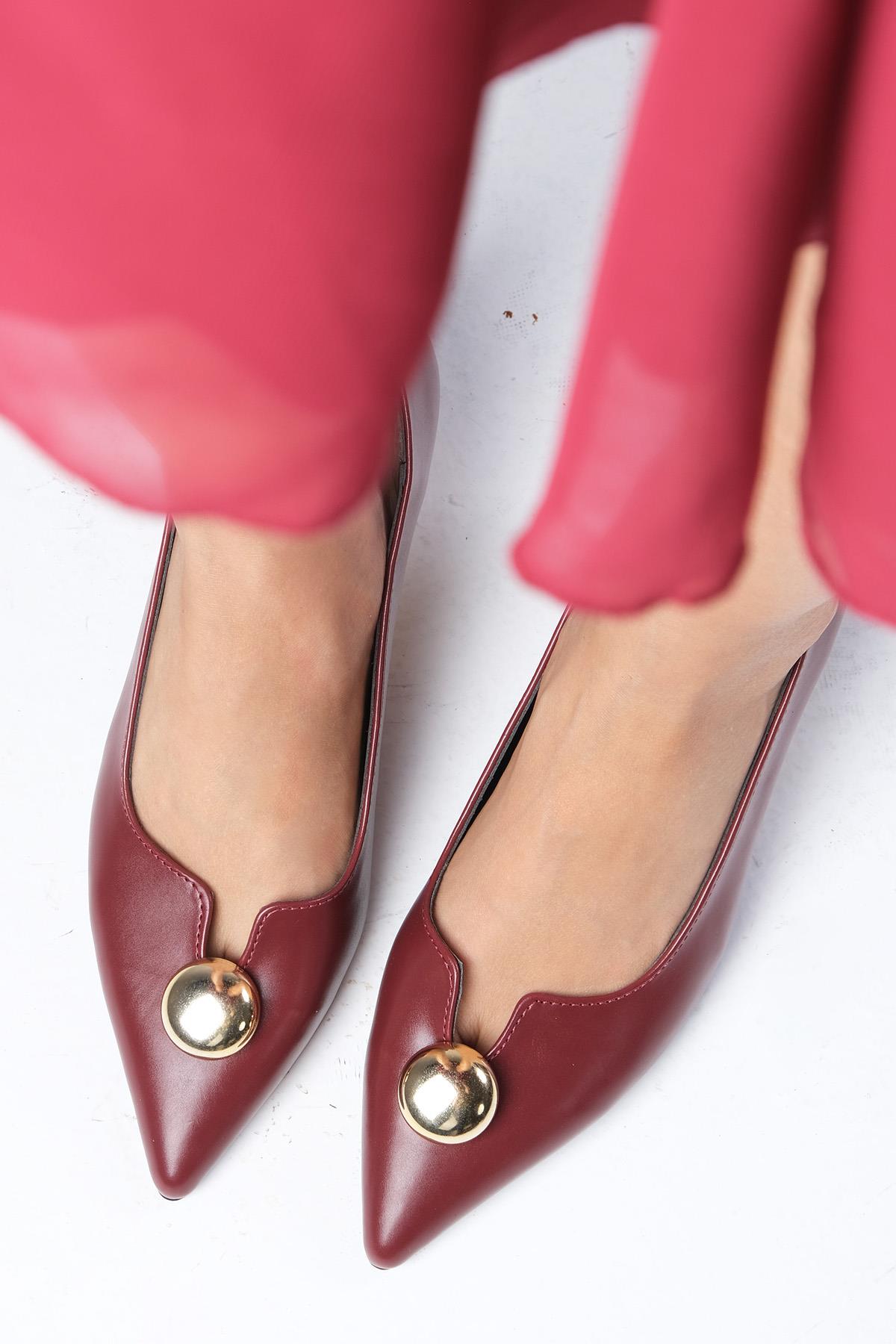 Charlotte Bordo Renk Topuklu Ayakkabı