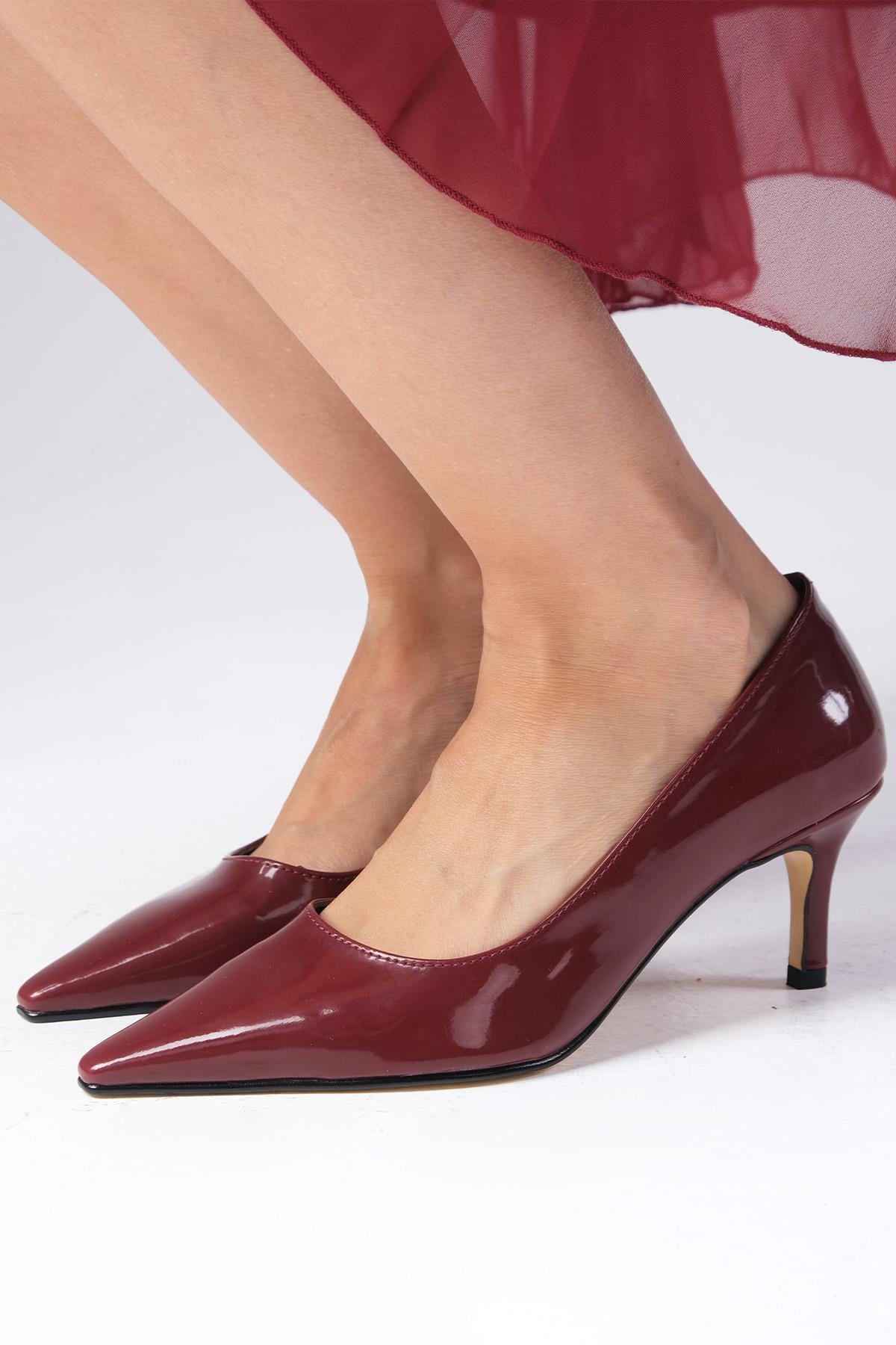Claudine Burgundy Heels