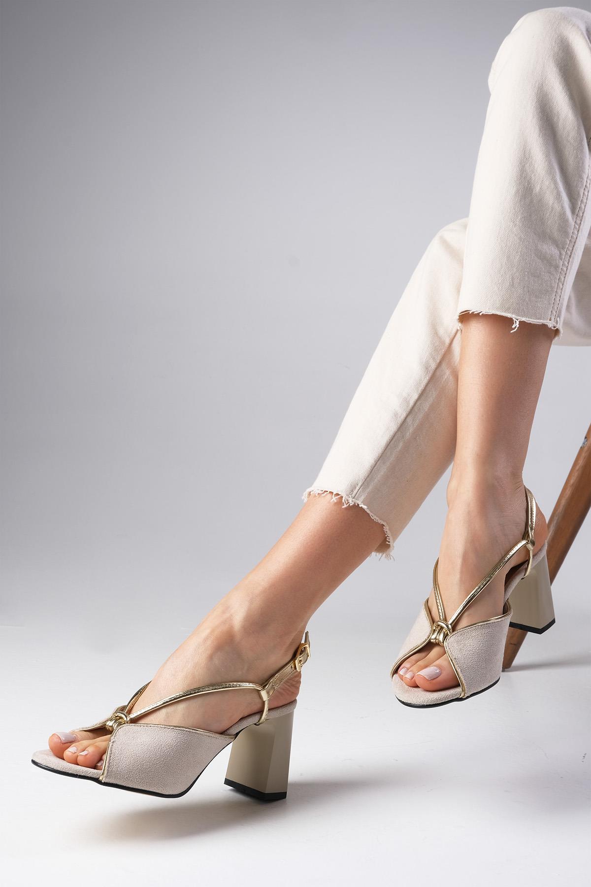 Colette Bej Renk Topuklu Sandalet