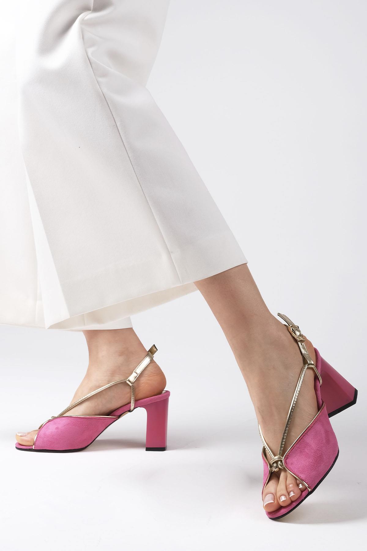 Colette Fuşya Renk Topuklu Sandalet