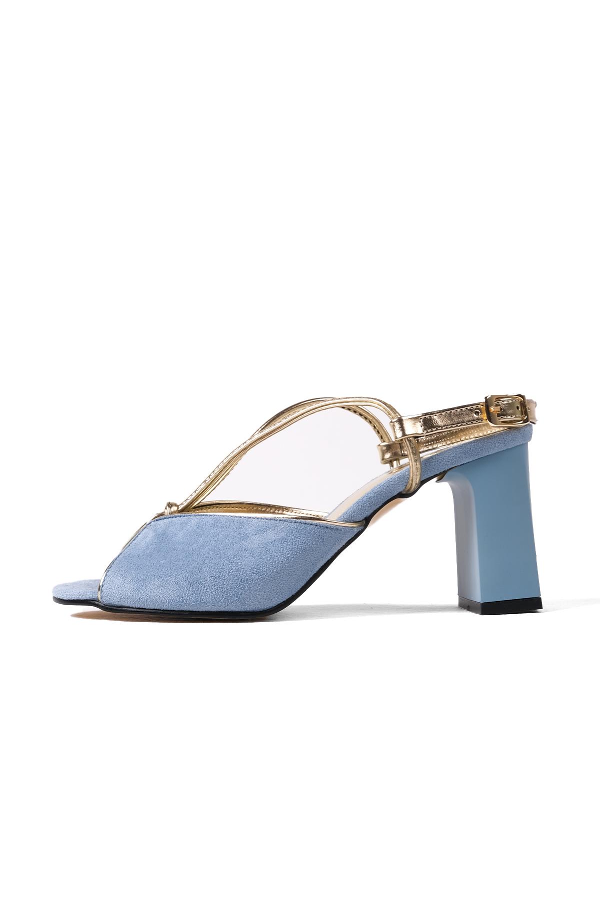 Colette Mavi Renk Topuklu Sandalet