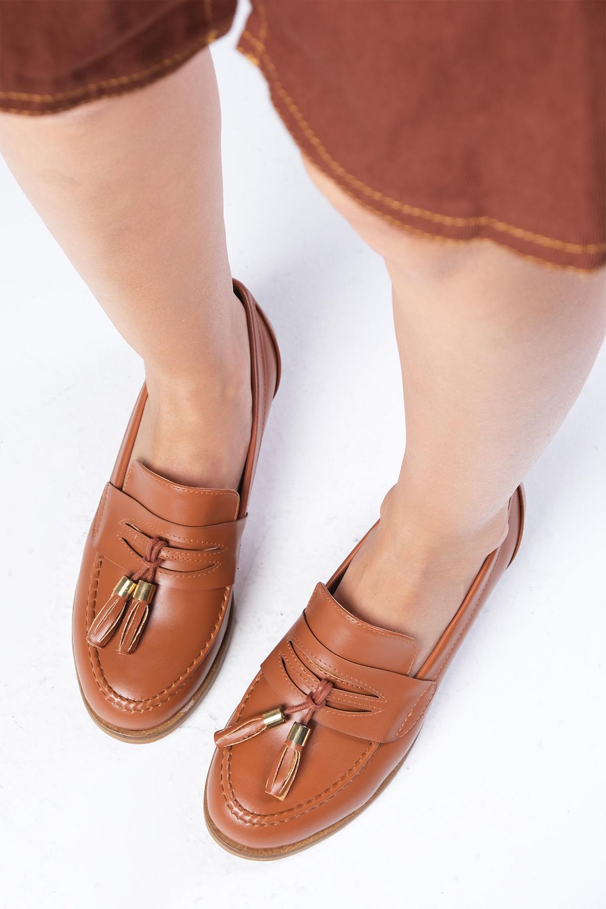 Dylan Taba Renk Oxford Ayakkabı