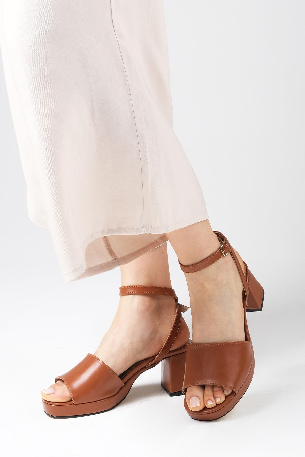 Ellen Taba Renk Platformlu Sandalet