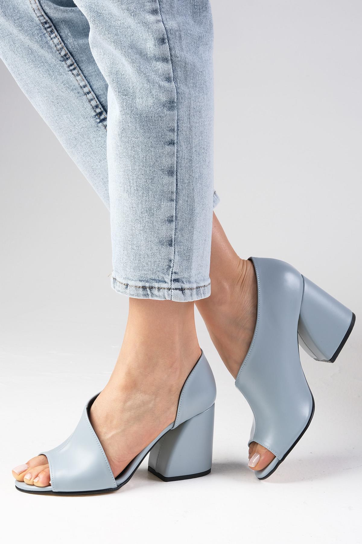 Eva Bebe Mavi Topuklu Ayakkabı