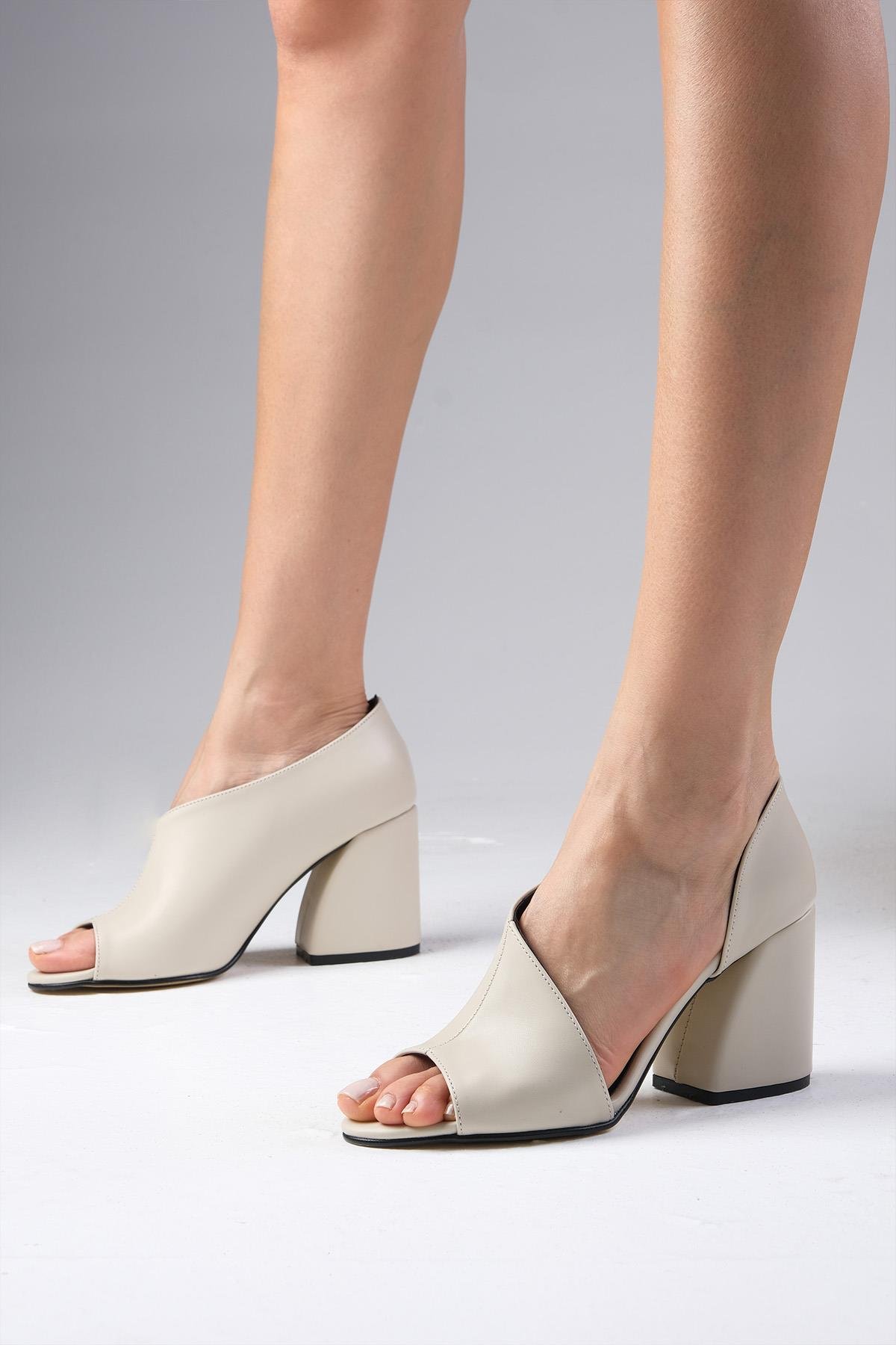 Eva Ten Rengi Topuklu Ayakkabı