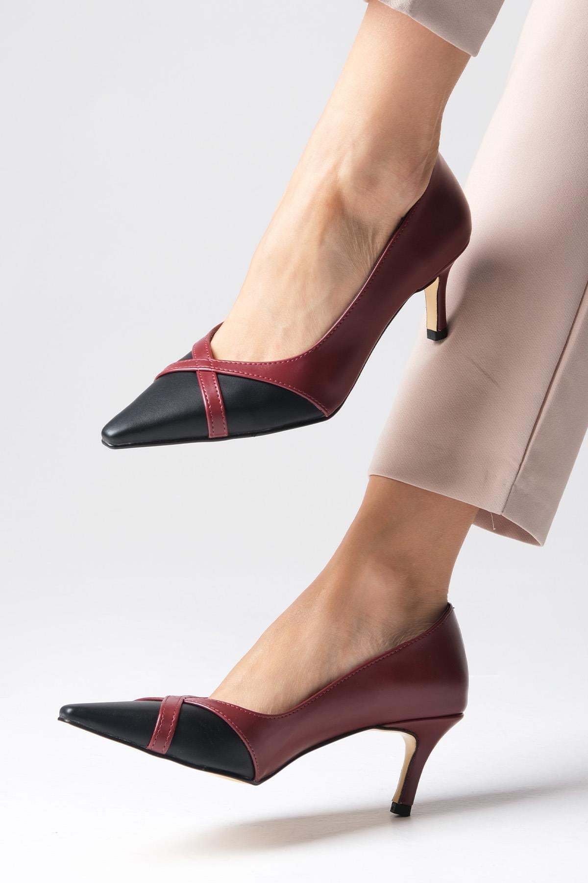 Felice Burgundy Heels