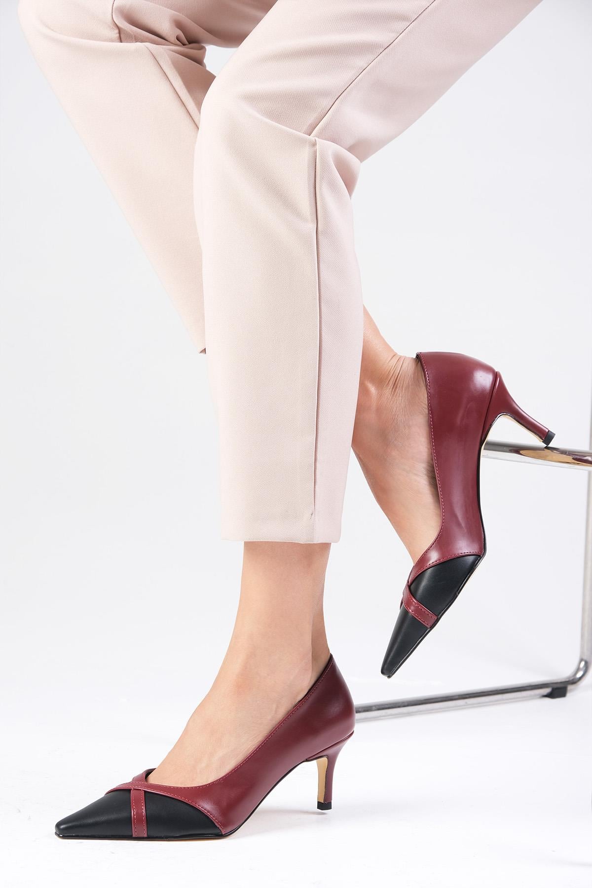 Felice Burgundy Heels