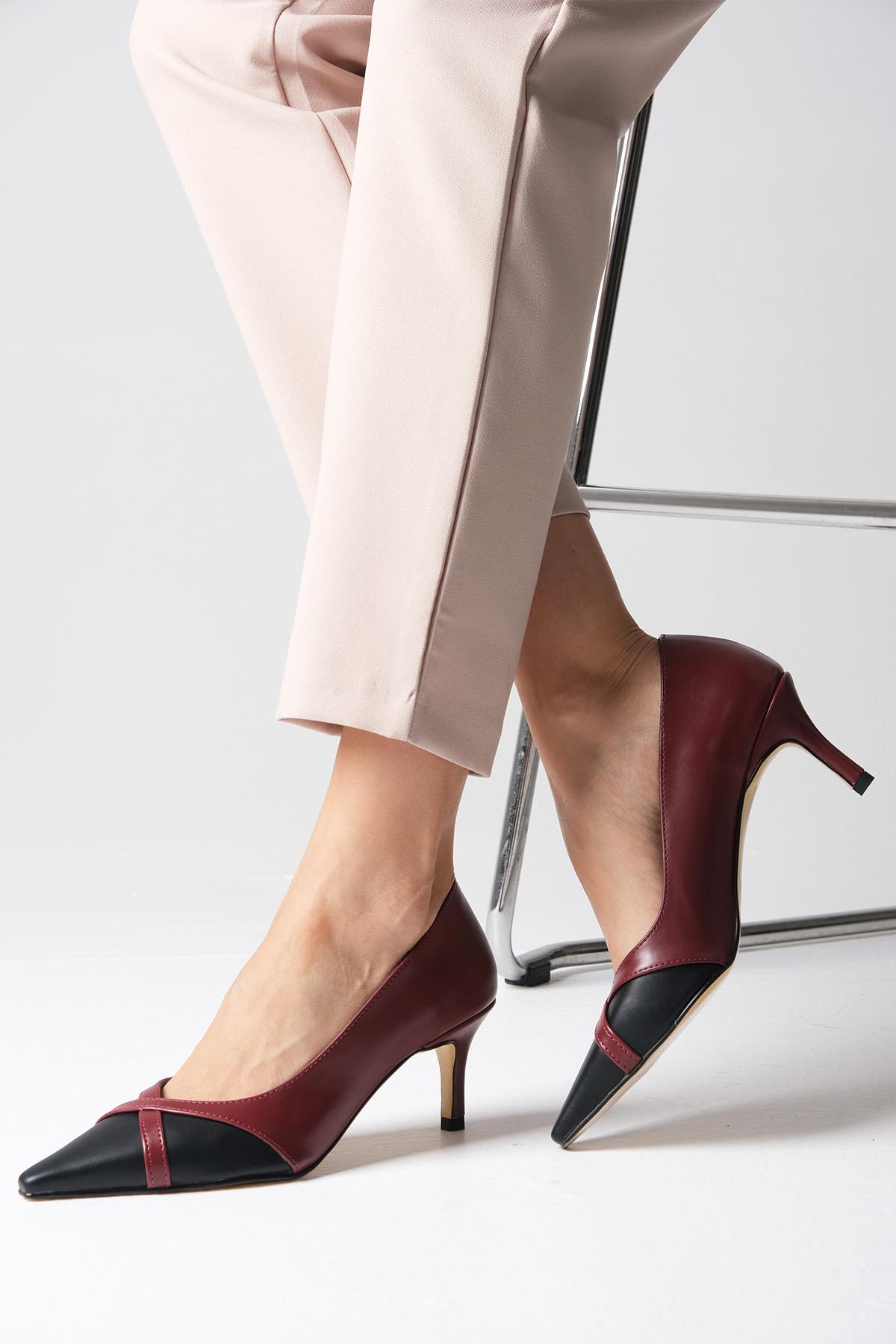 Felice Burgundy Heels