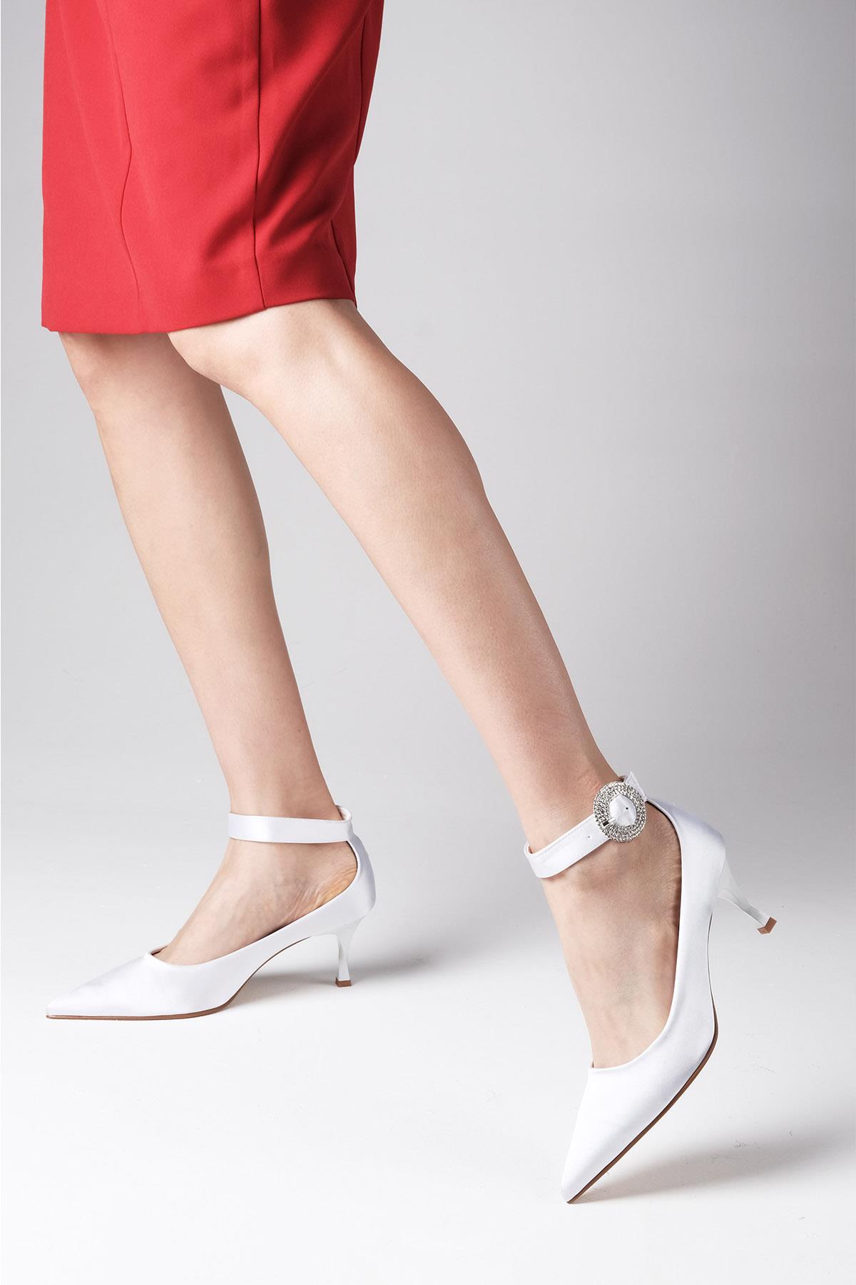 Felicia Beyaz Renk Abiye Ayakkabı