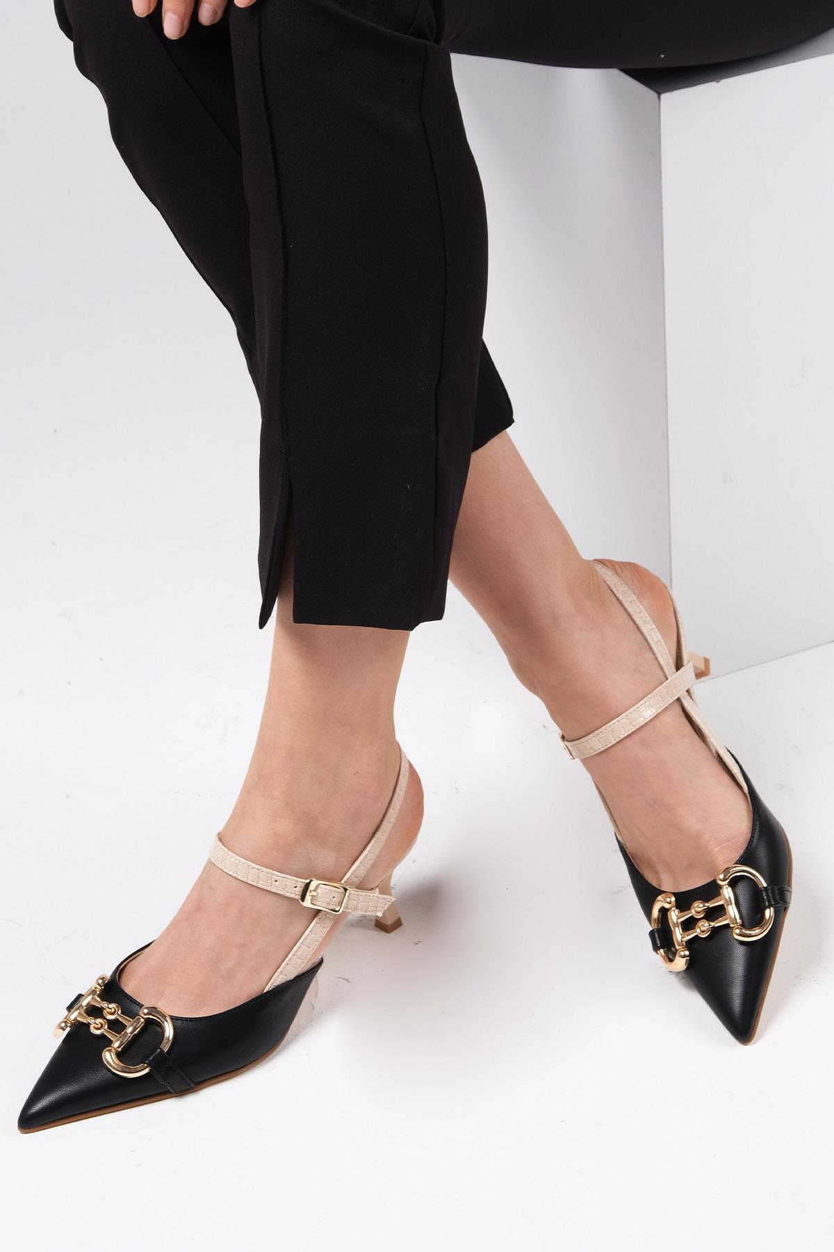 Felicity Siyah Renk Topuklu Ayakabbı