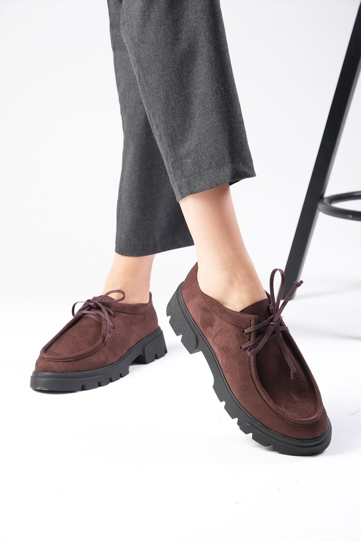 Hope Kahverengi Kalın Tabanlı Oxford Ayakkabı