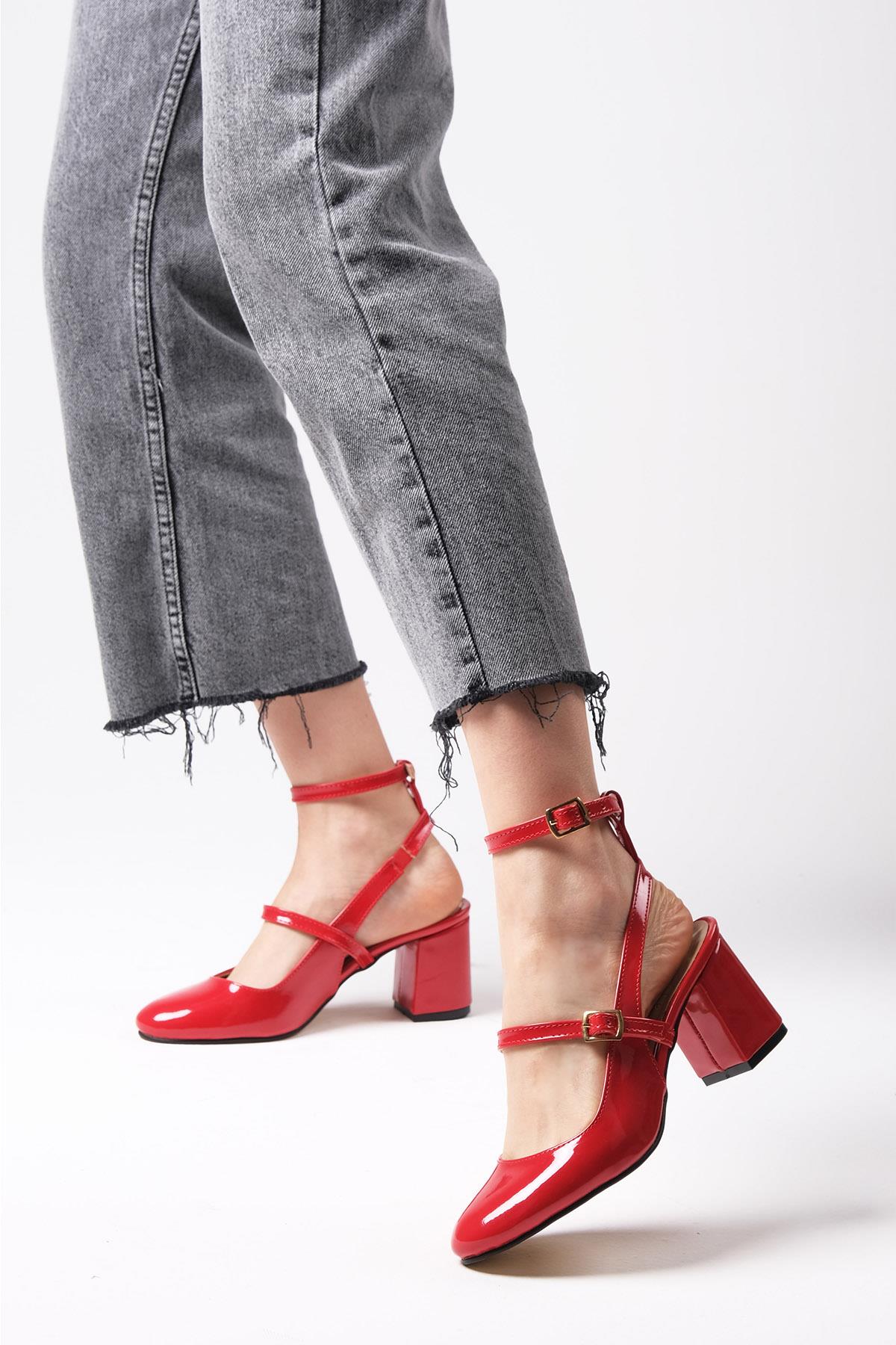 Inessa Kırmızı Renk Topuklu Ayakkabı
