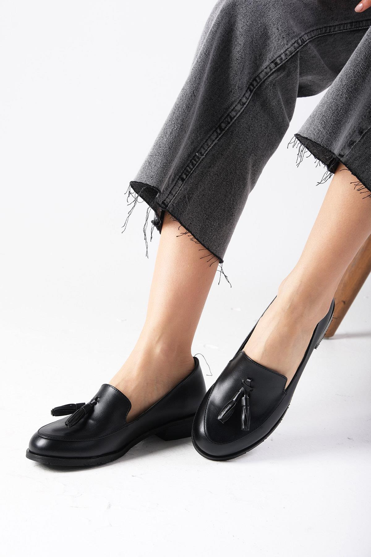 Iris Siyah Renk Oxford Ayakkabı