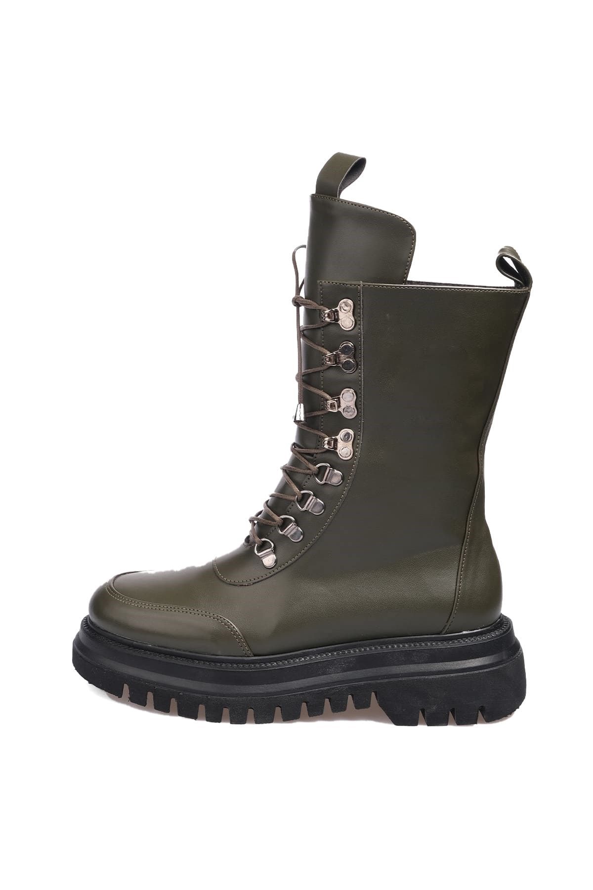 Janice Yeşil Renk Kalın Tabanlı Postal Bot