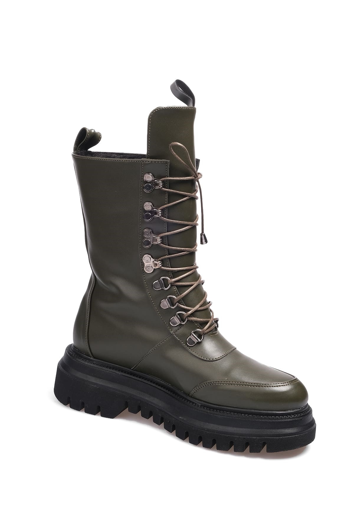 Janice Yeşil Renk Kalın Tabanlı Postal Bot