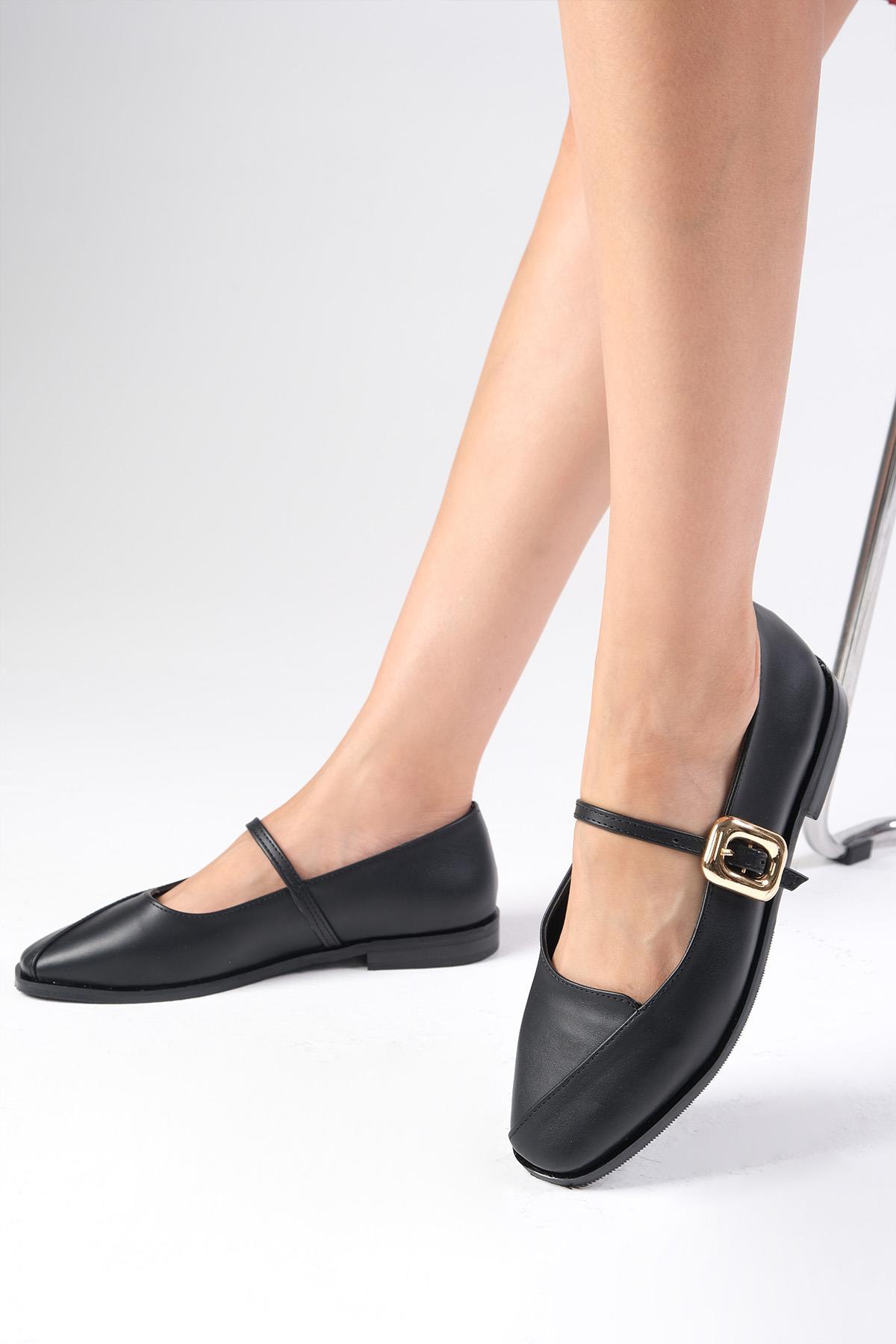 Juliet Siyah Renk Babet Ayakkabı