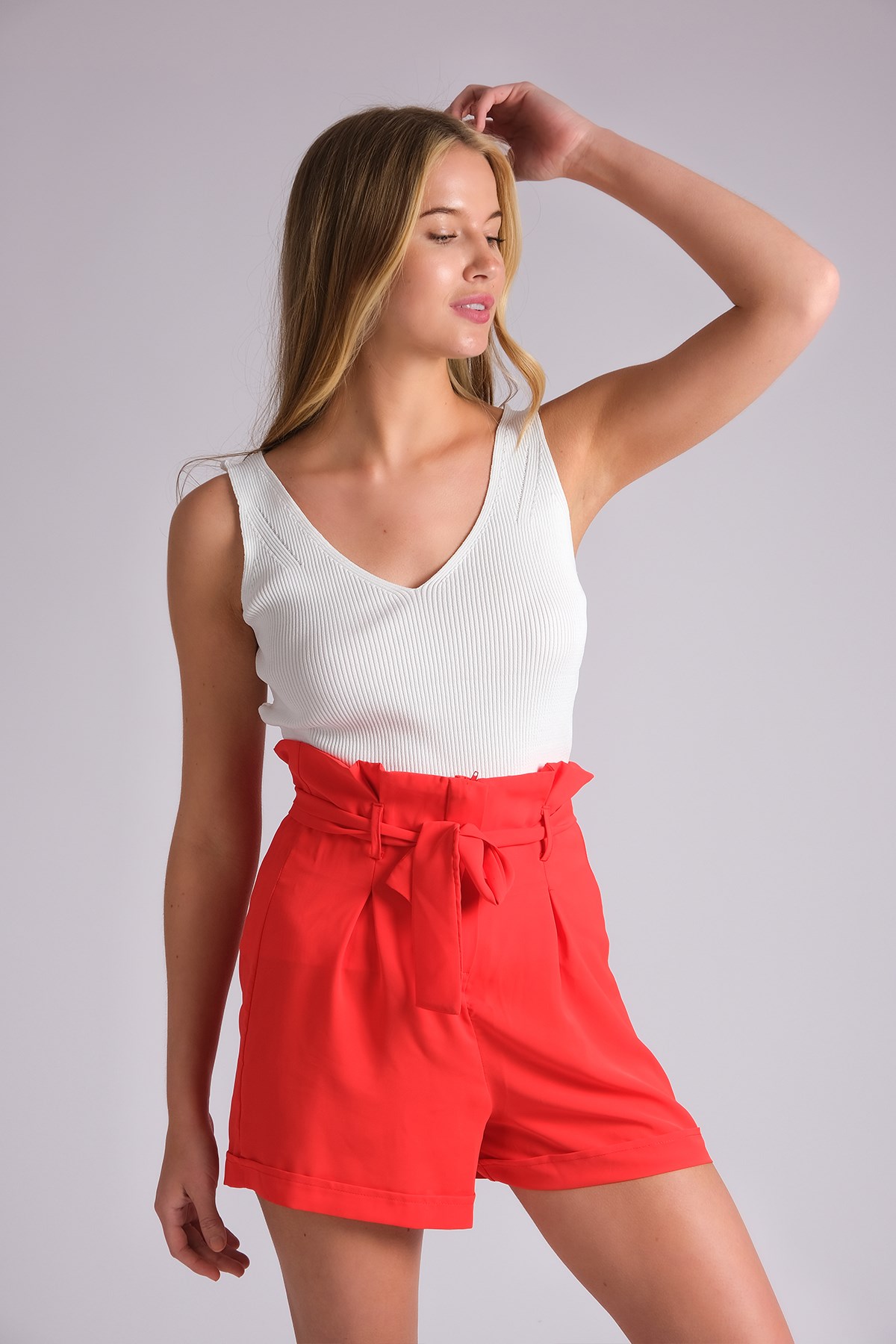 MIOROPA Kırmızı Renk Kadın Kumaş Şort