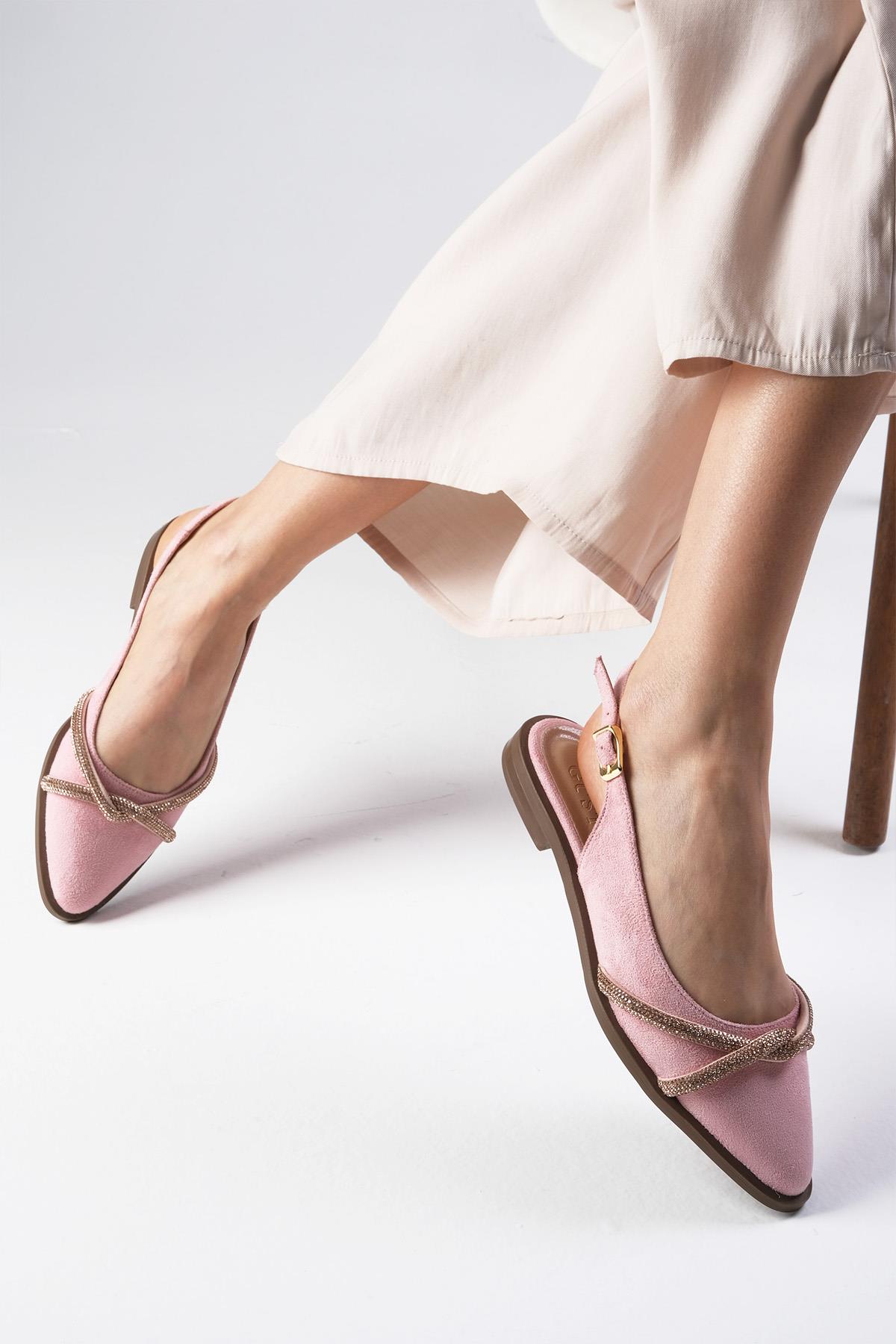 Kyra Pudra Taş Atkılı Babet