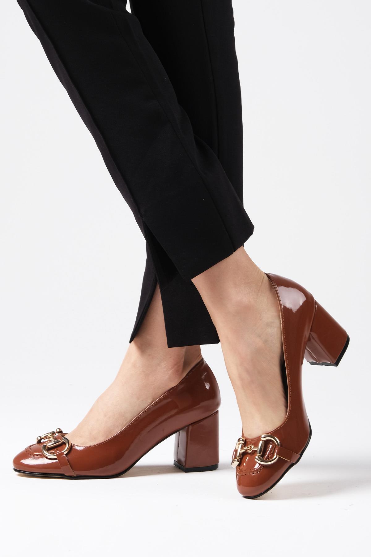 Leandra Taba Renk Topuklu Ayakkabı