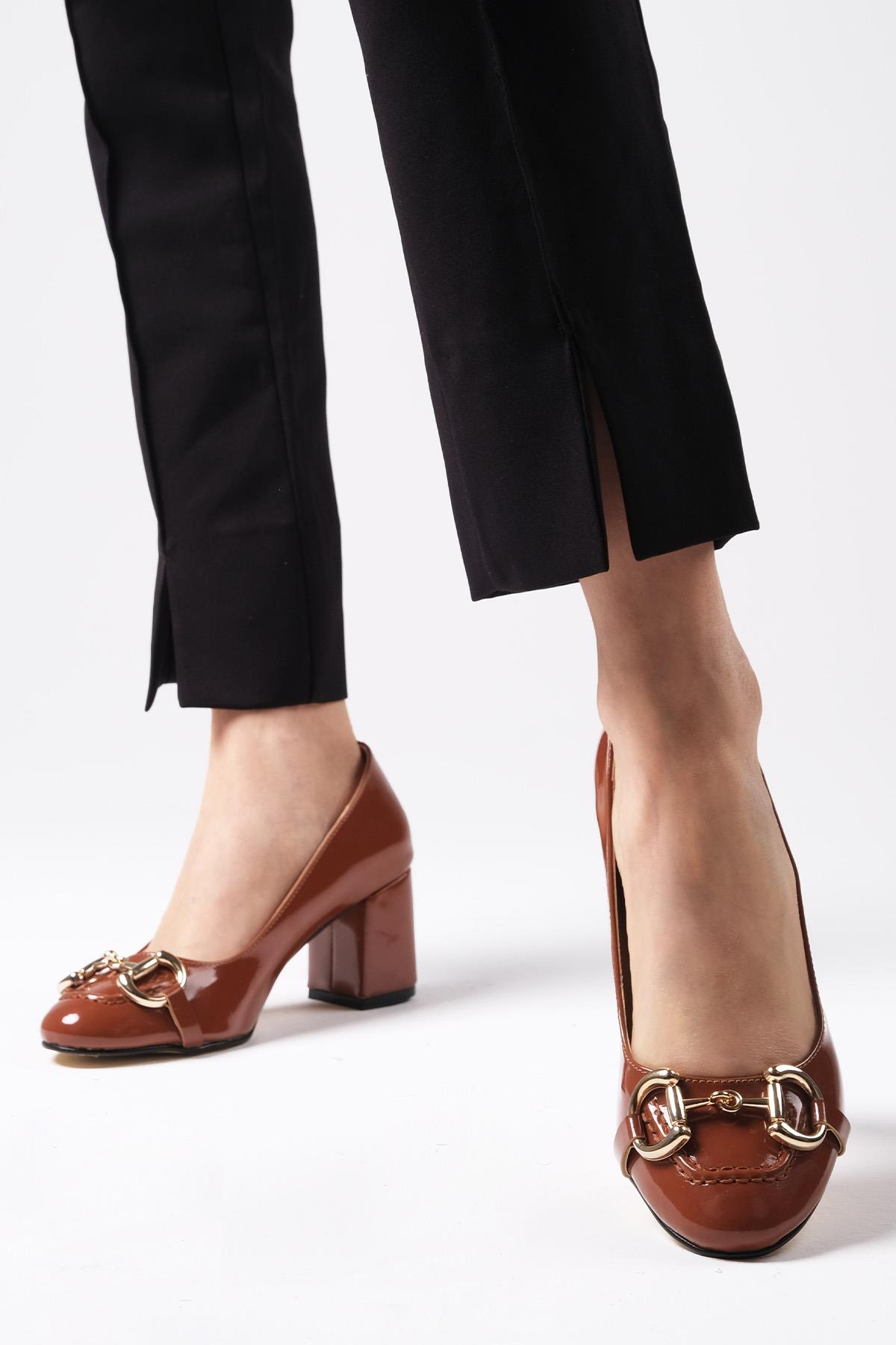 Leandra Taba Renk Topuklu Ayakkabı