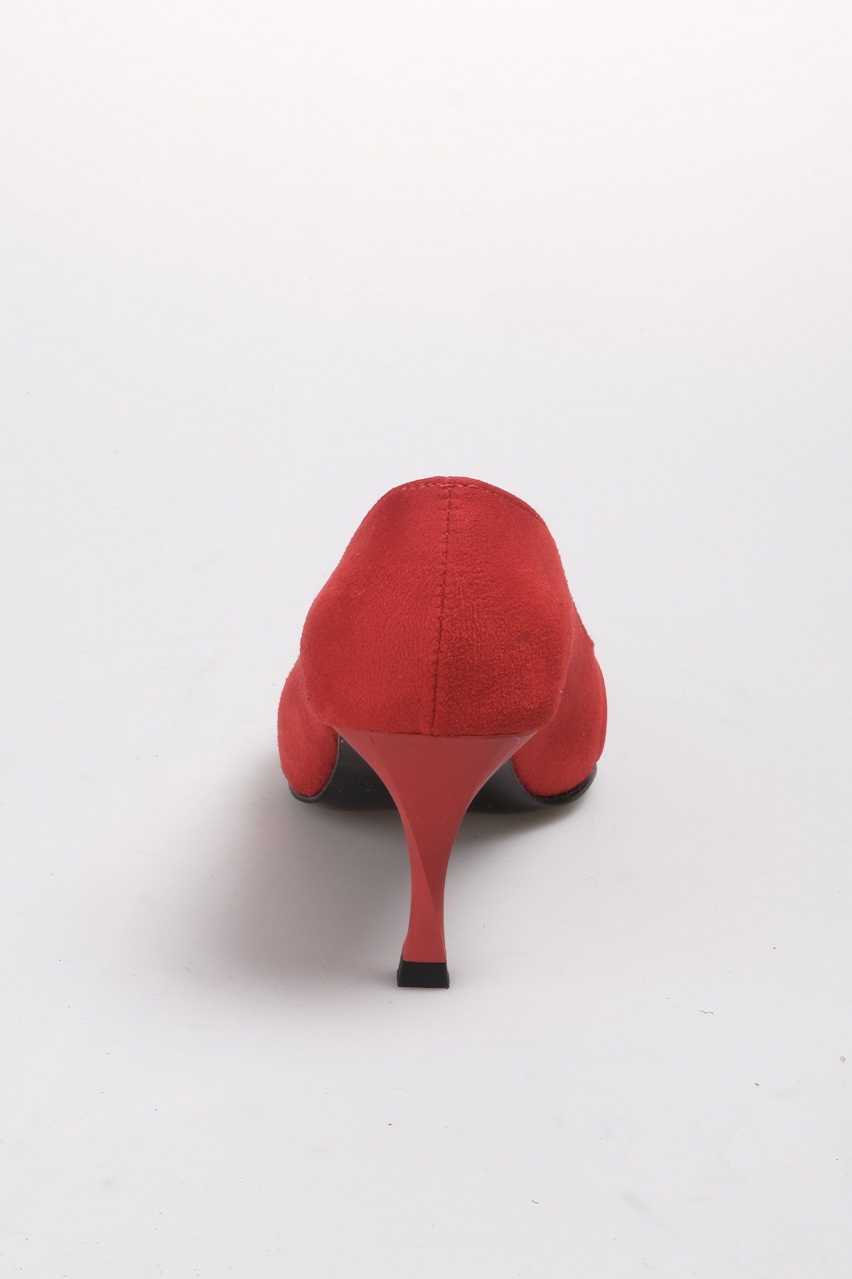 Lina Kırmızı Renk Süet Topuklu Ayakkabı