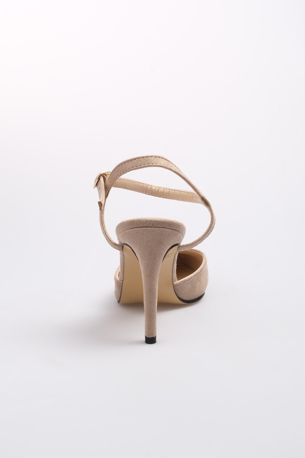 Lucia Bej Renk Bilek Bantlı Topuklu Ayakkabı
