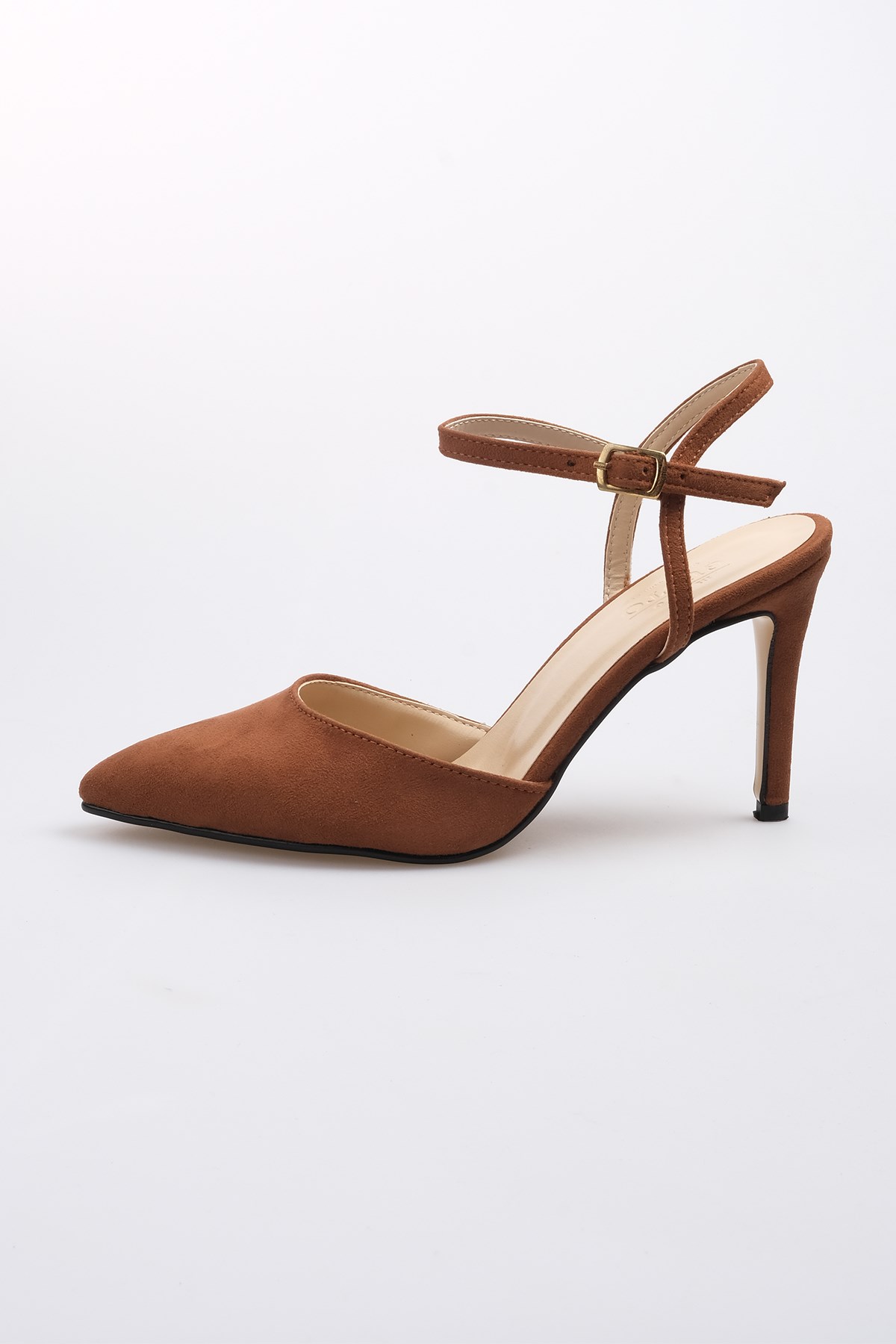 Lucia Taba Renk Bilek Bantlı Topuklu Ayakkabı