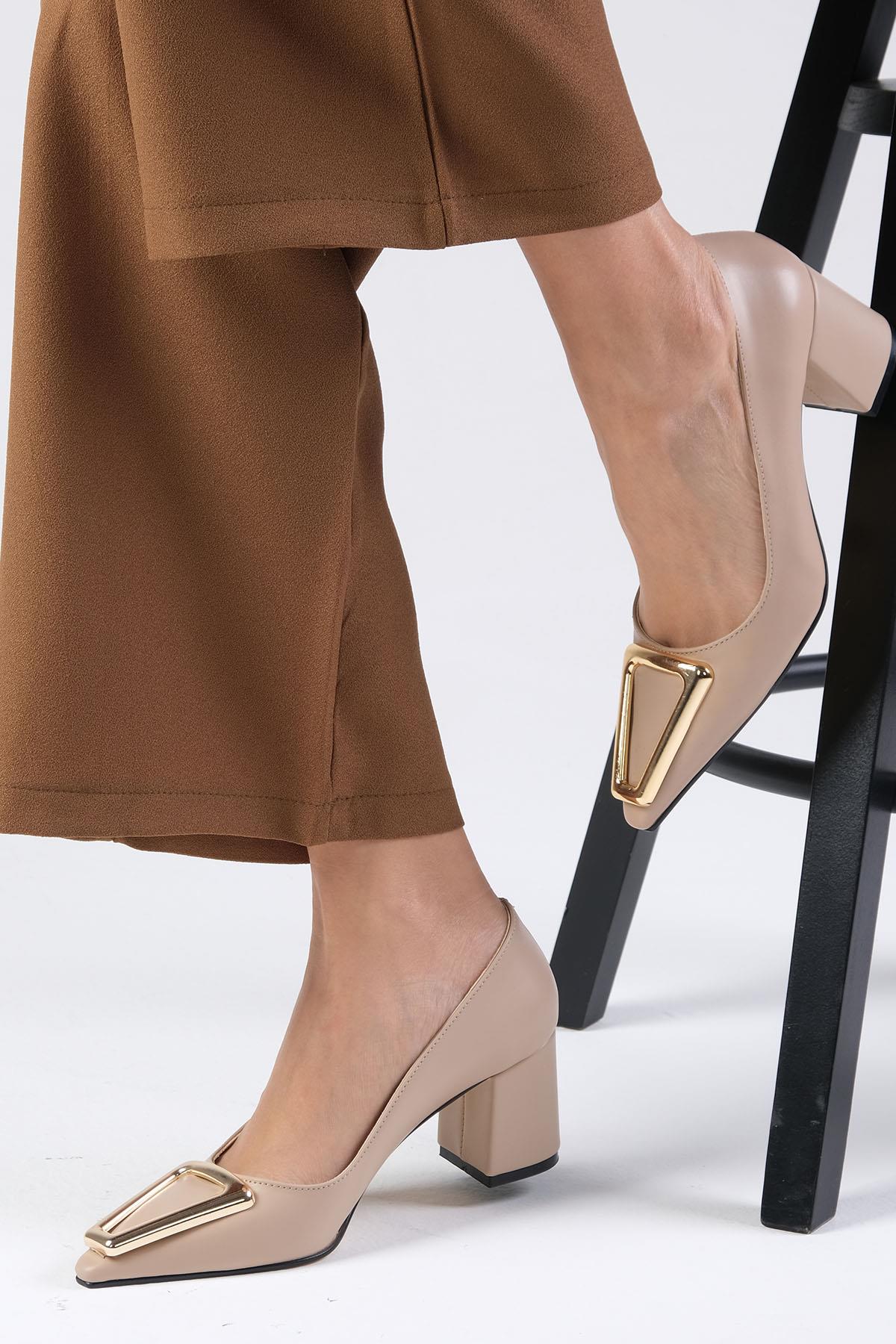 Lucinda Ten Rengi Topuklu Ayakkabı