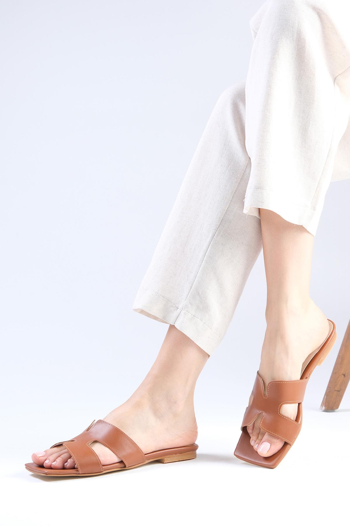 Margo Taba Renk Düz Terlik