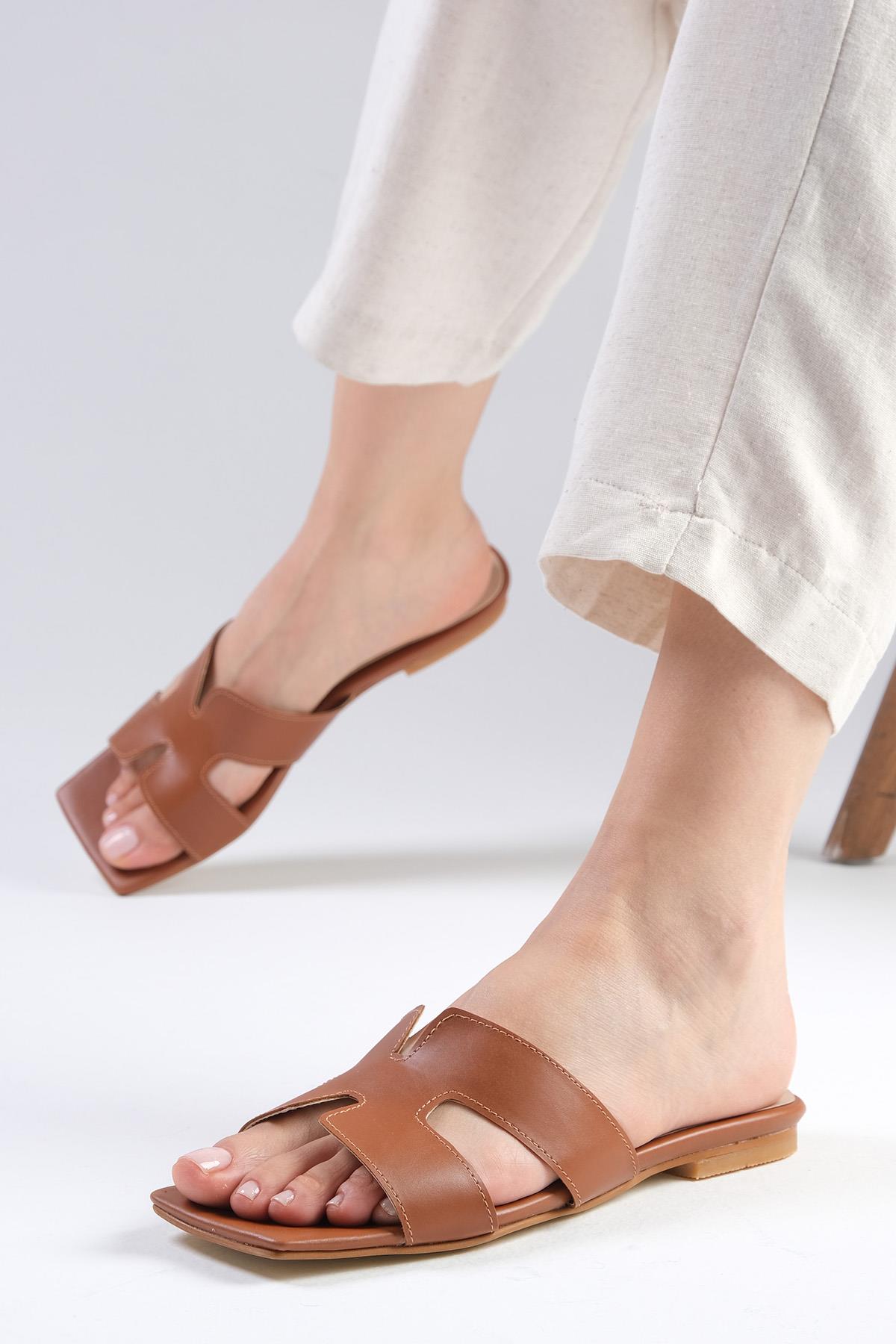 Margo Taba Renk Düz Terlik