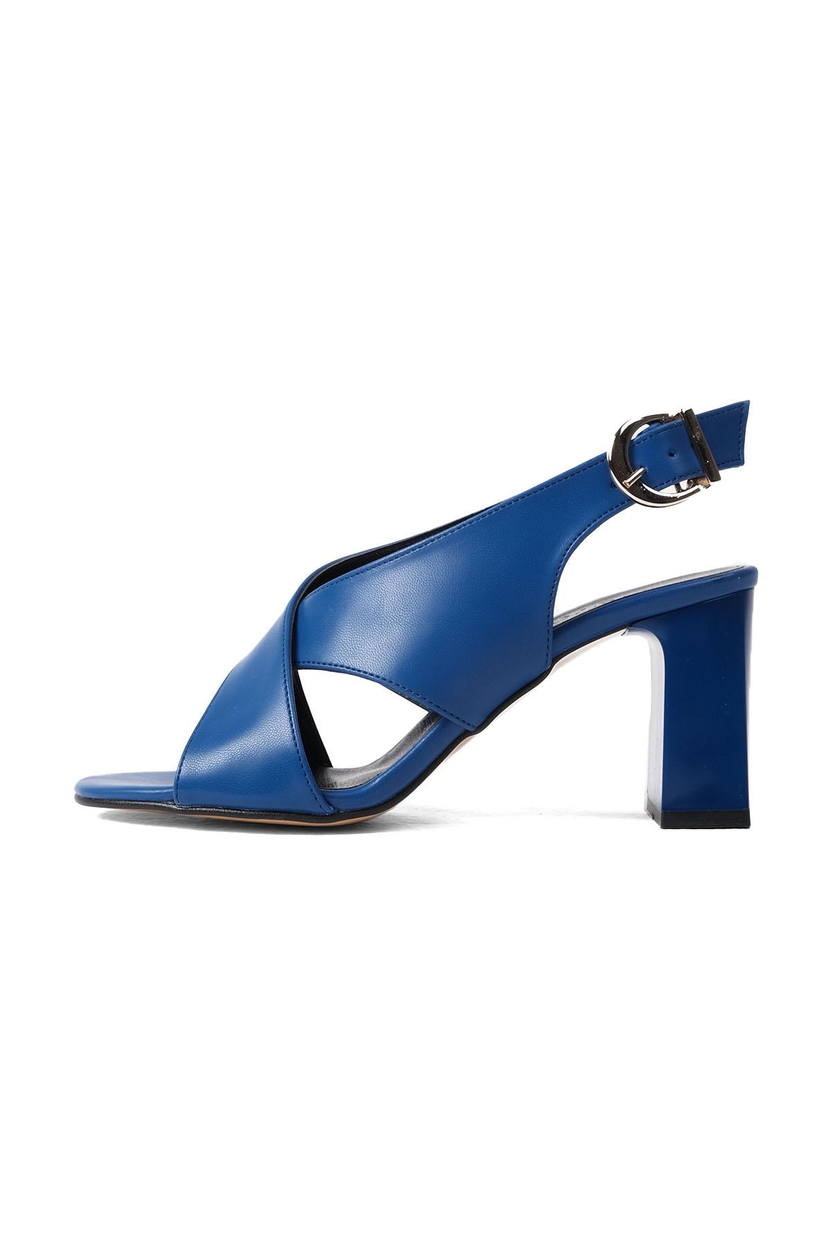 Mia Saks Mavi Renk Topuklu Sandalet