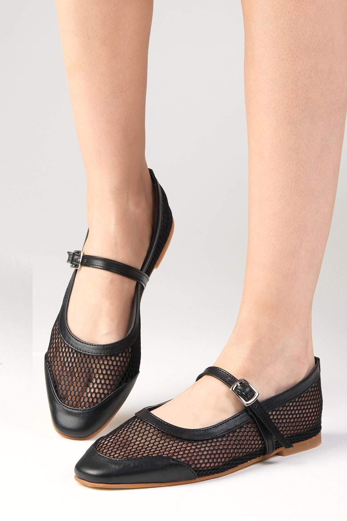 Michelle Siyah Renk Fileli Babet