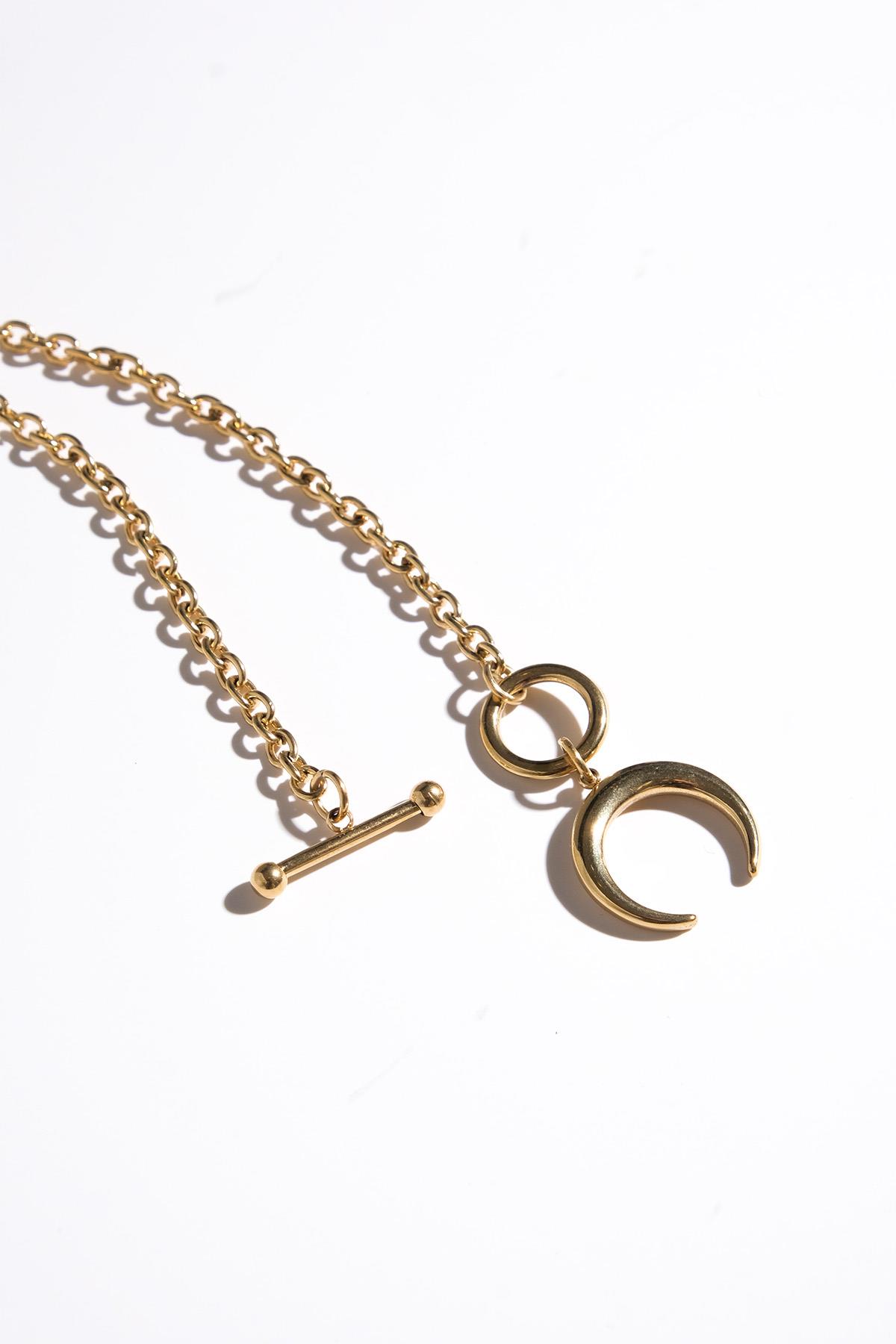 Ters Hilal Zincir Kolye