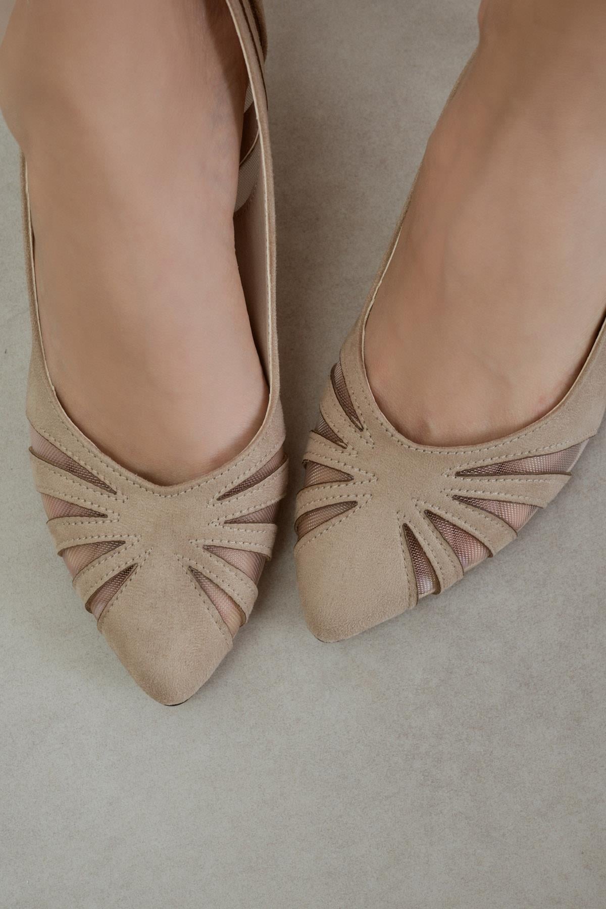 Liana Beige Short Heels