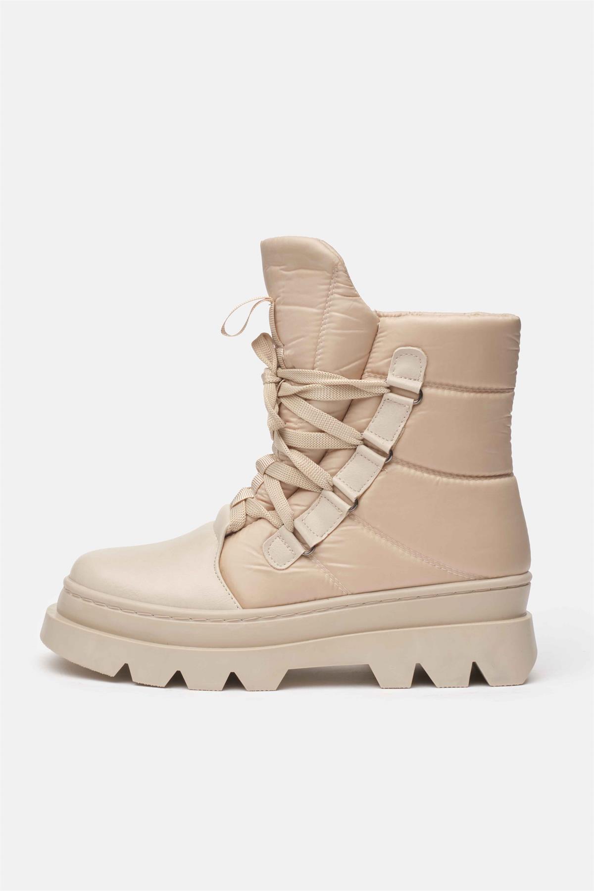 Allen Bej Renk Paraşüt Kumaş Kalın Tabanlı Bot