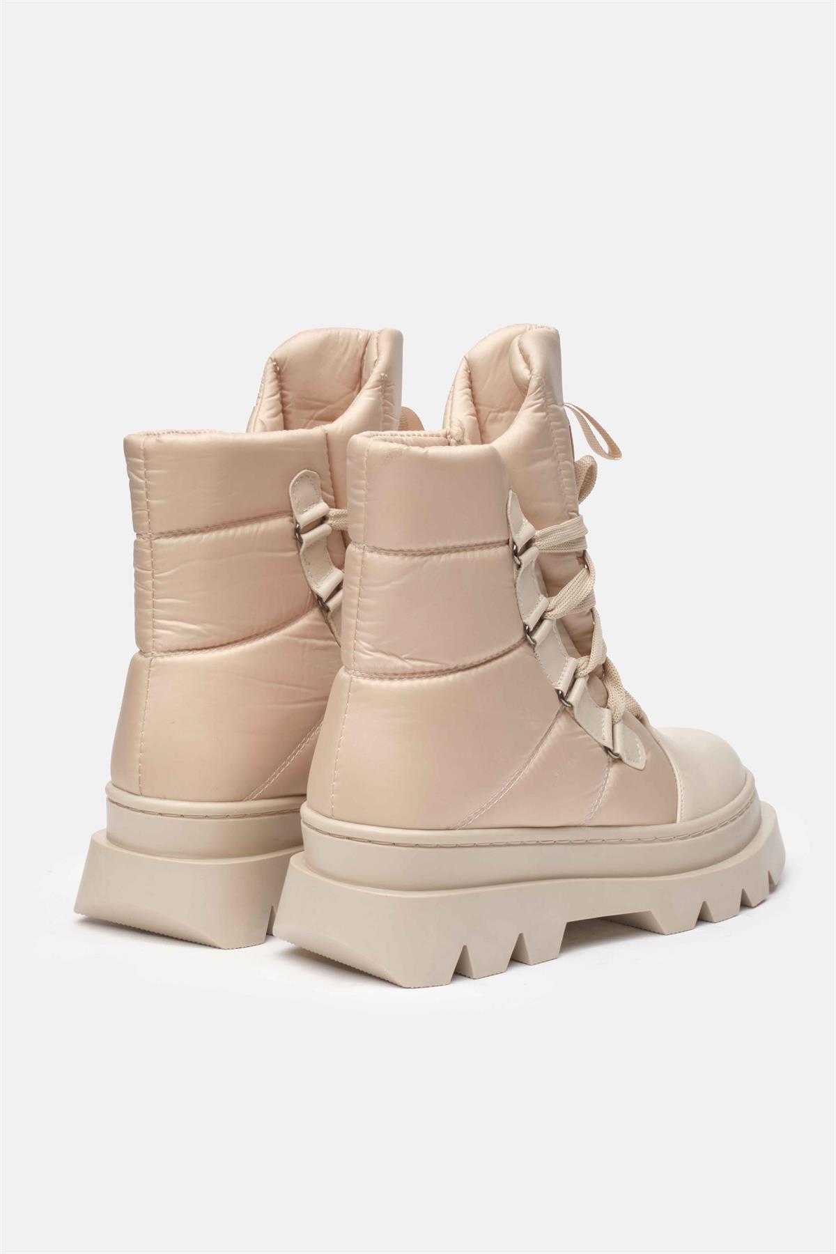 Allen Bej Renk Paraşüt Kumaş Kalın Tabanlı Bot