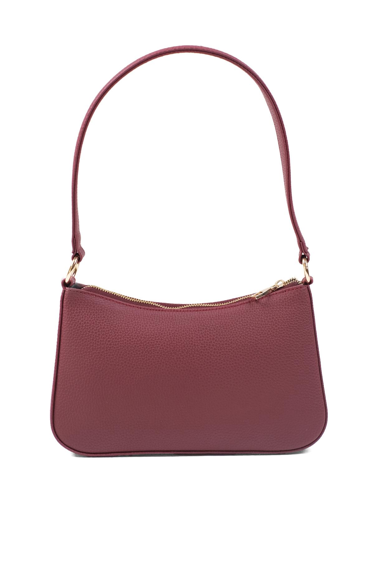 Bordo Renk El Ve Omuz Çantası