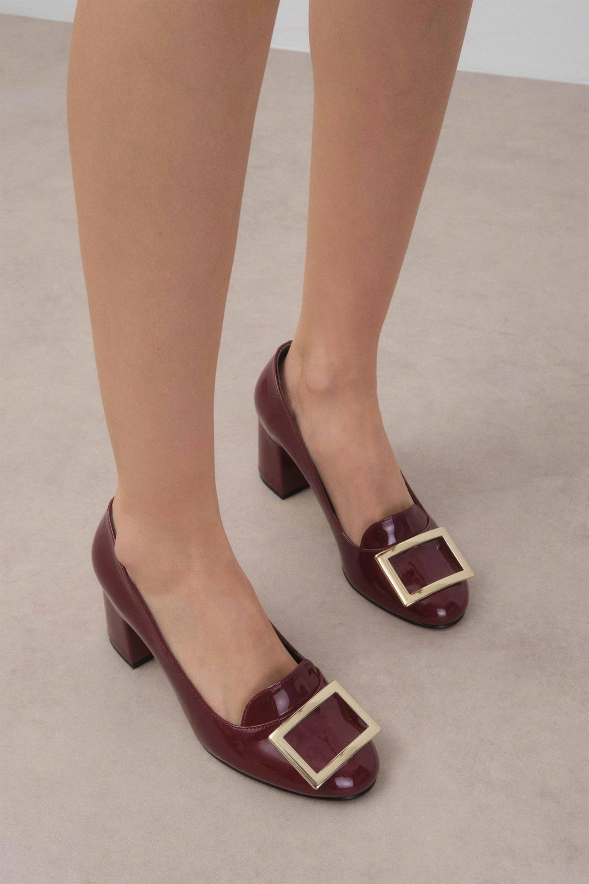 Adela Burgundy Heels