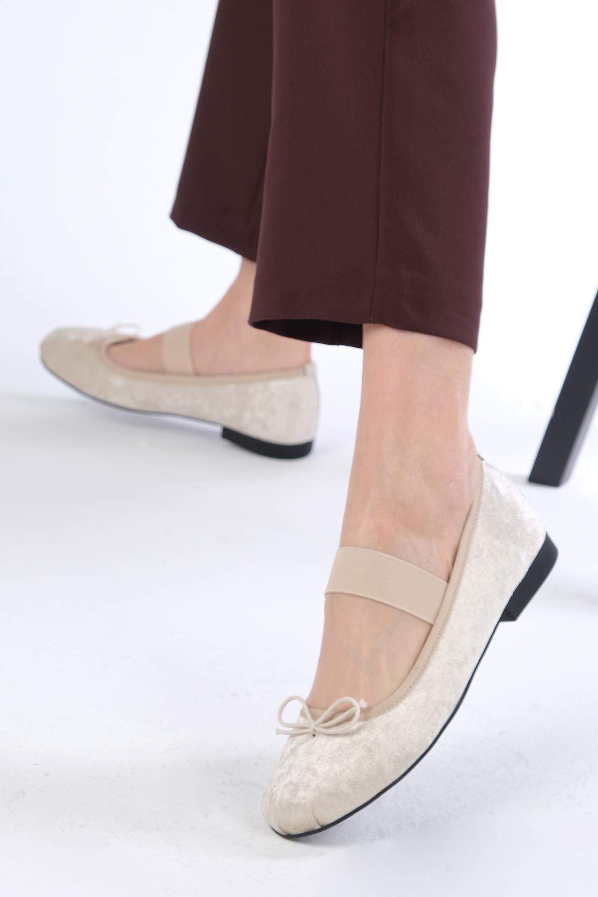 Coleta Bej Renk Bantlı Babet