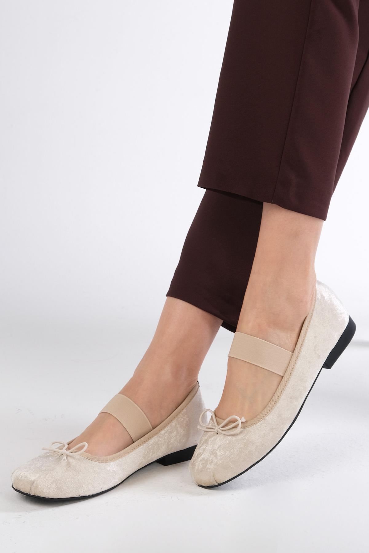 Coleta Bej Renk Bantlı Babet