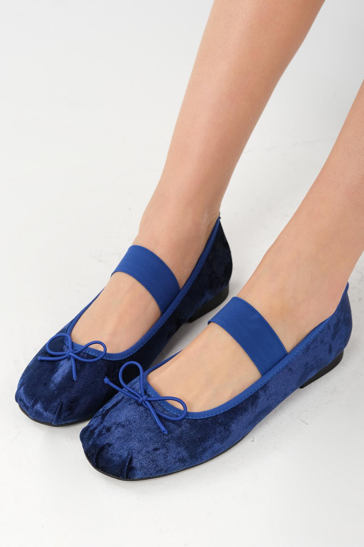 Coleta Lacivert Renk Bantlı Babet