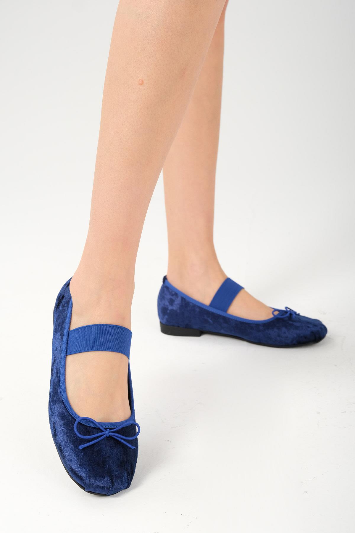 Coleta Lacivert Renk Bantlı Babet