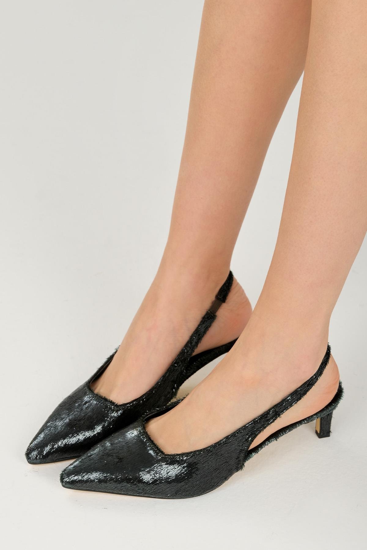 Colina Yeşil Renk Abiye Topuklu Ayakkabı