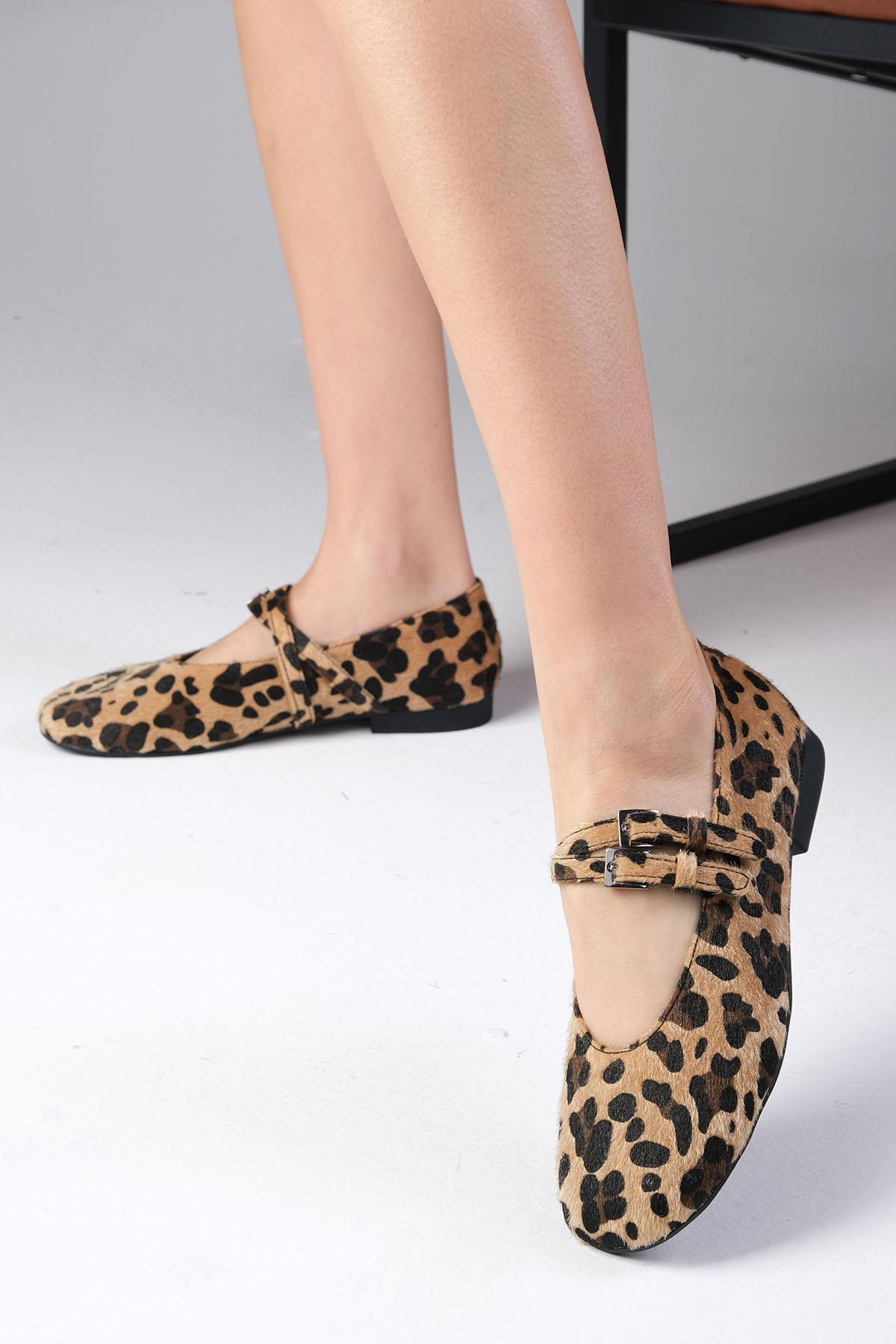 Daria Leopar Desenli Atkılı Babet